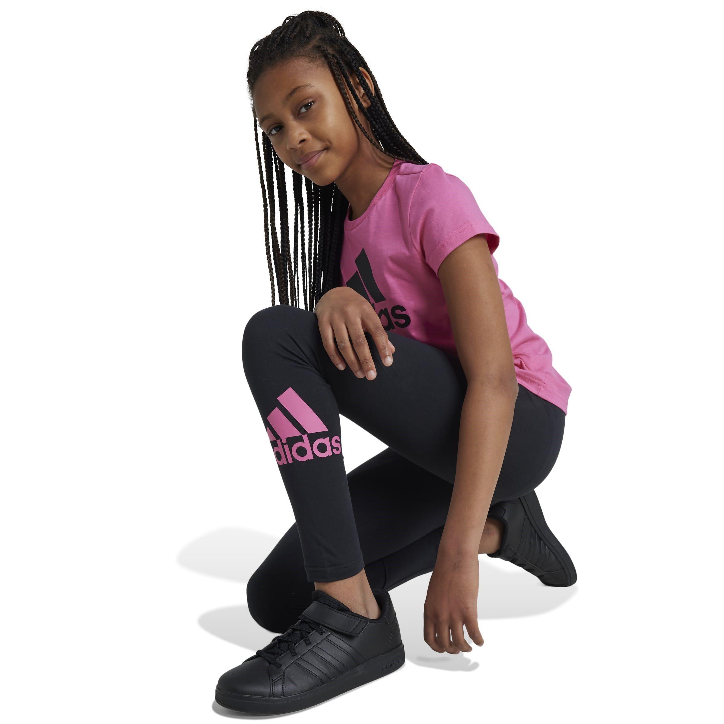 Blk/Pul.Magenta - adidas - Essentials Logo Leggings Juniors - 5