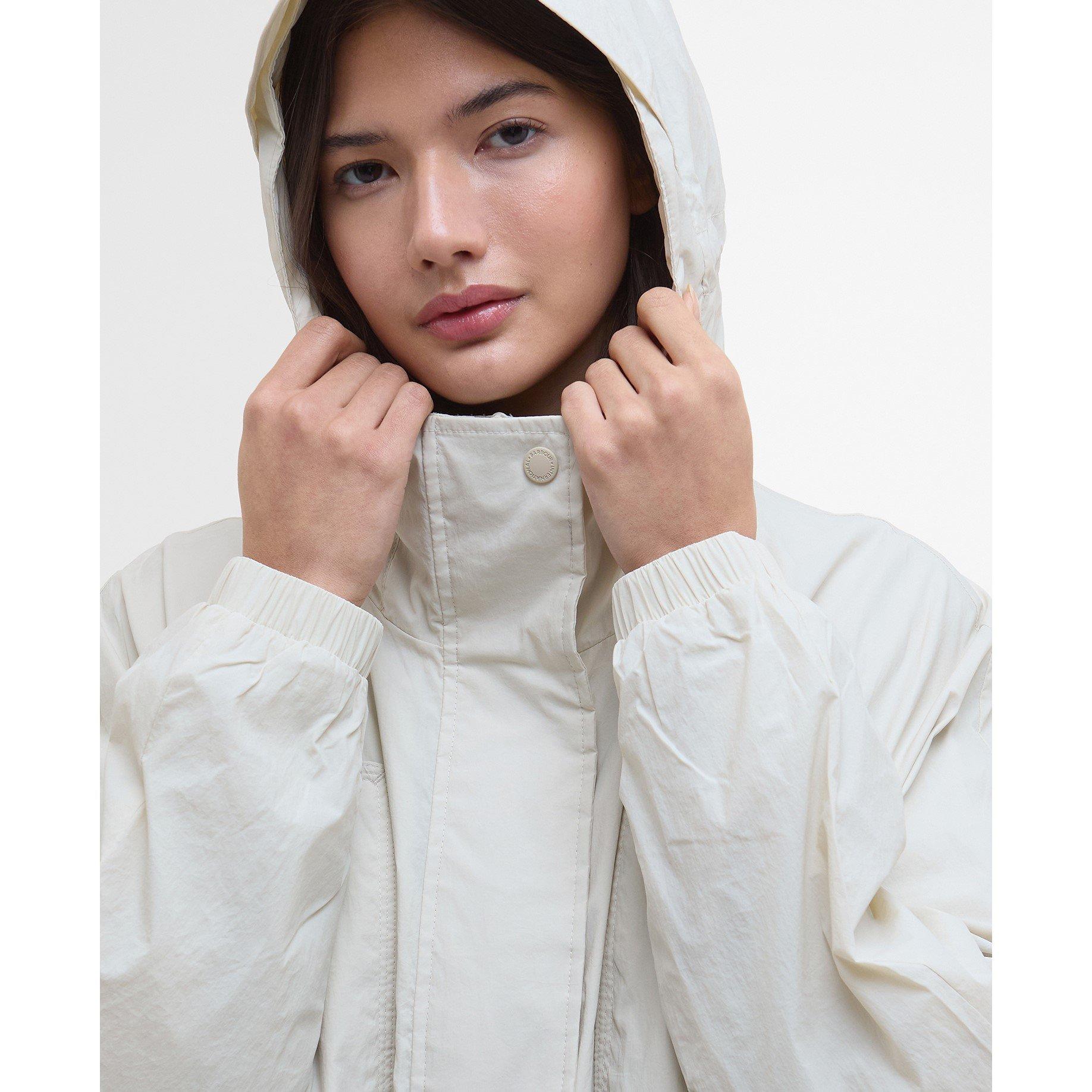 Silver Birch - Barbour International - Women's Misha Hooded Long Sleeve Rain Anorak - 5