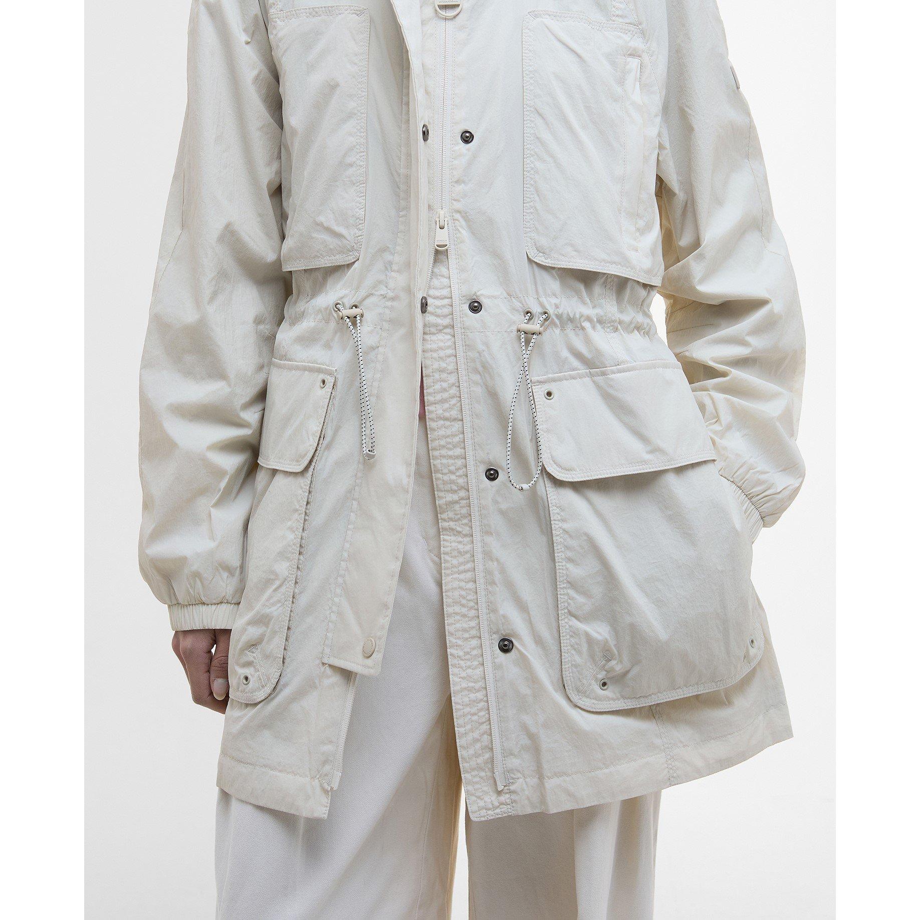 Silver Birch - Barbour International - Women's Misha Hooded Long Sleeve Rain Anorak - 6