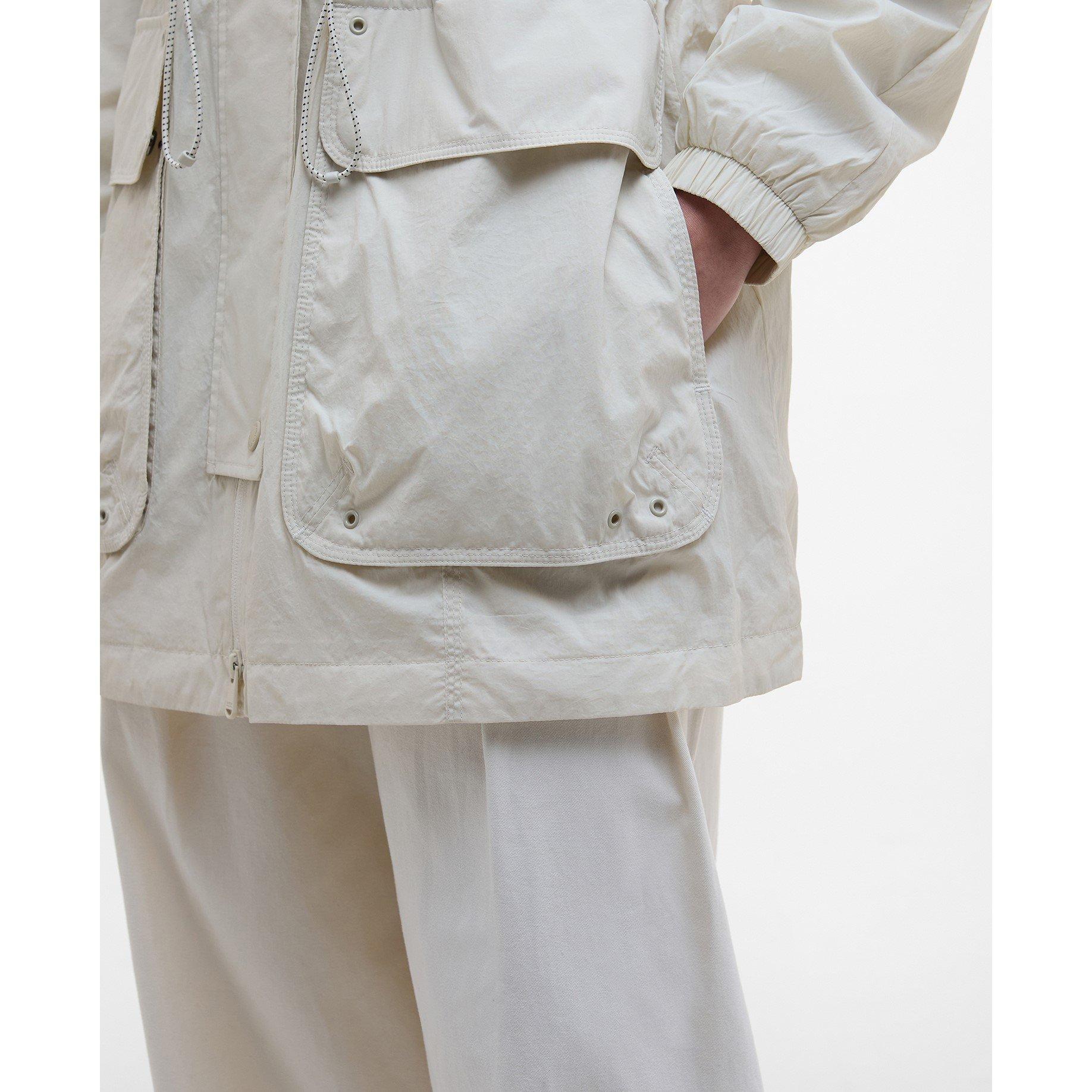 Silver Birch - Barbour International - Women's Misha Hooded Long Sleeve Rain Anorak - 8