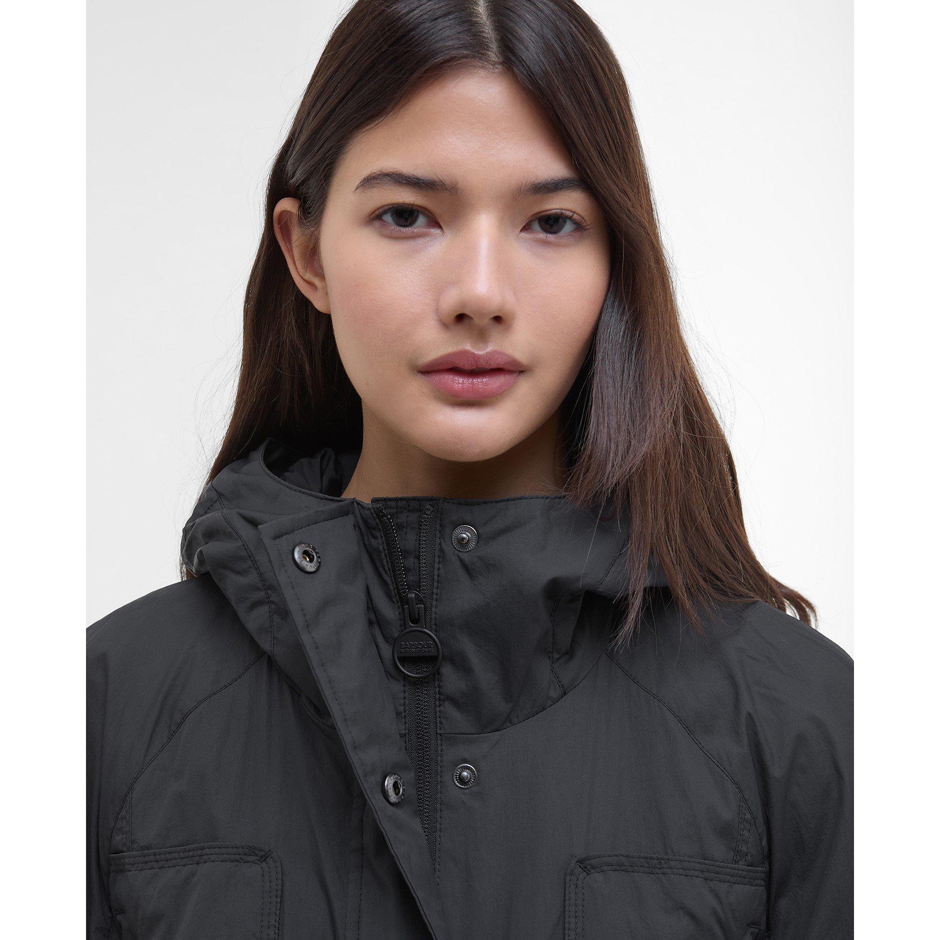Black - Barbour International - Women's Misha Hooded Long Sleeve Rain Anorak - 4