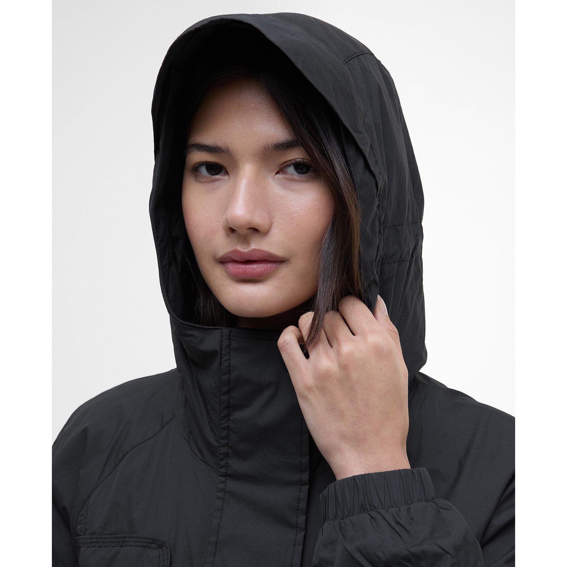 Black - Barbour International - Women's Misha Hooded Long Sleeve Rain Anorak - 7