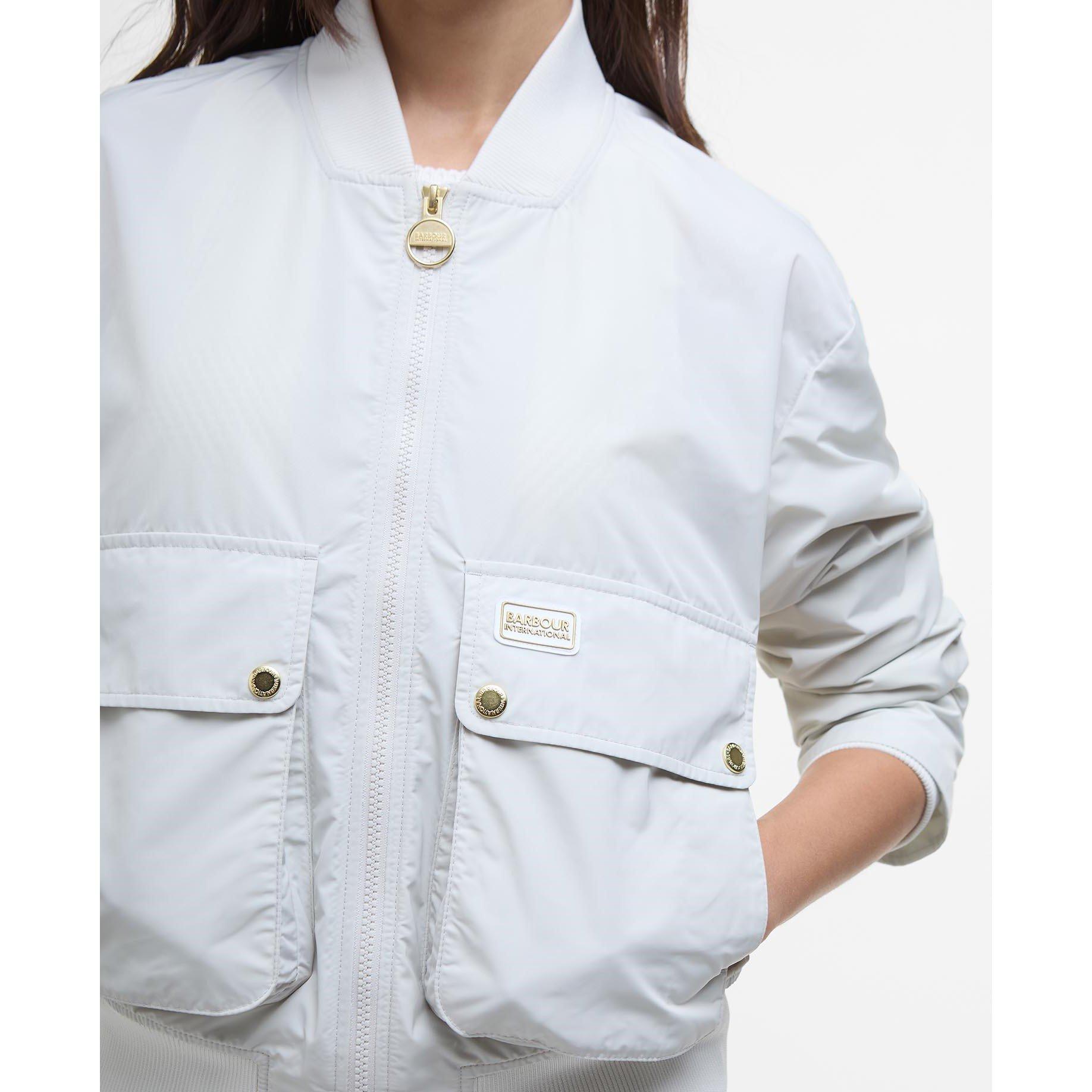 Silver Birch - Barbour International - Women's Priya Showerproof Hooded Long Sleeve Rain Anorak - 5