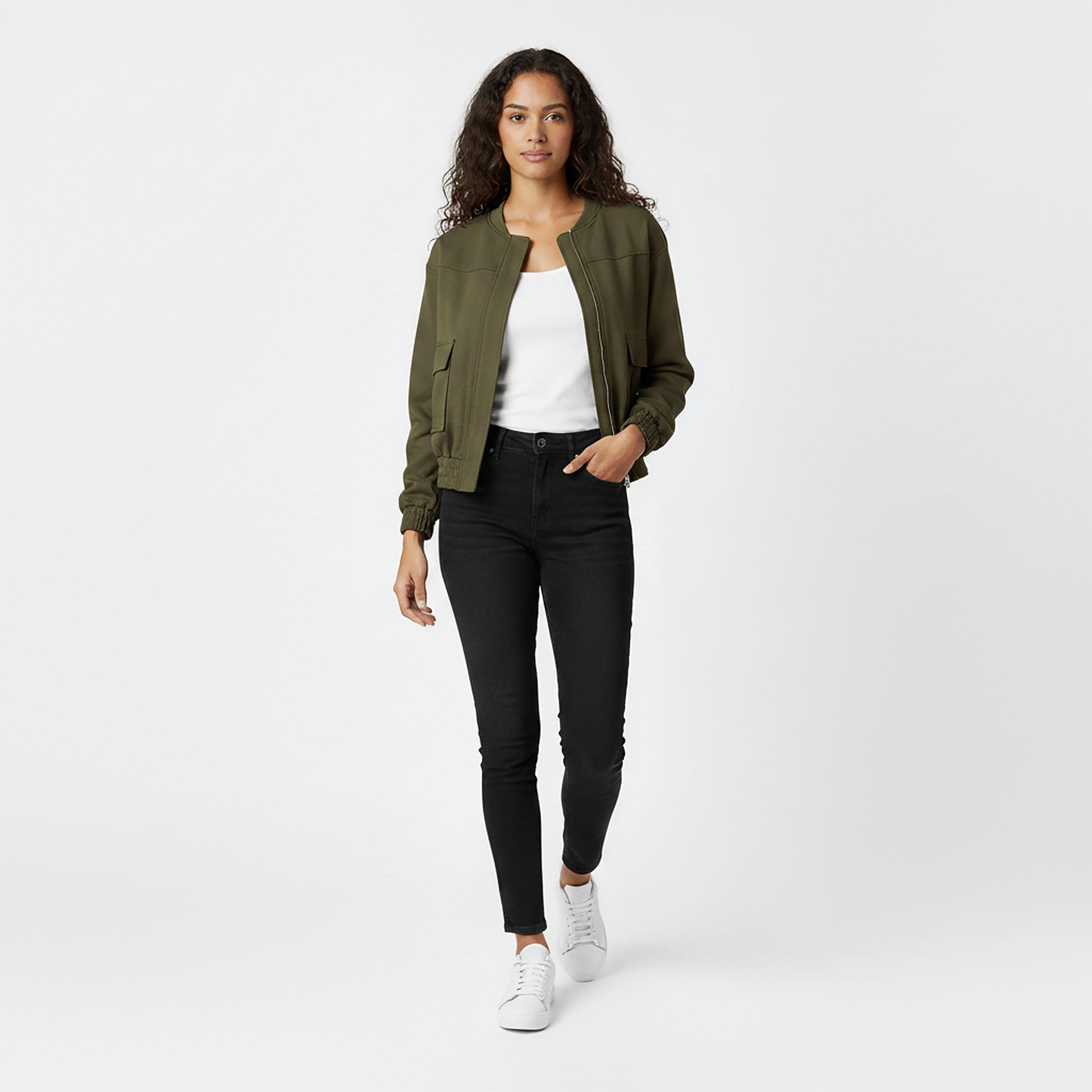 Dark Khaki - Jack Wills - Women's Bomber Jacket - 5