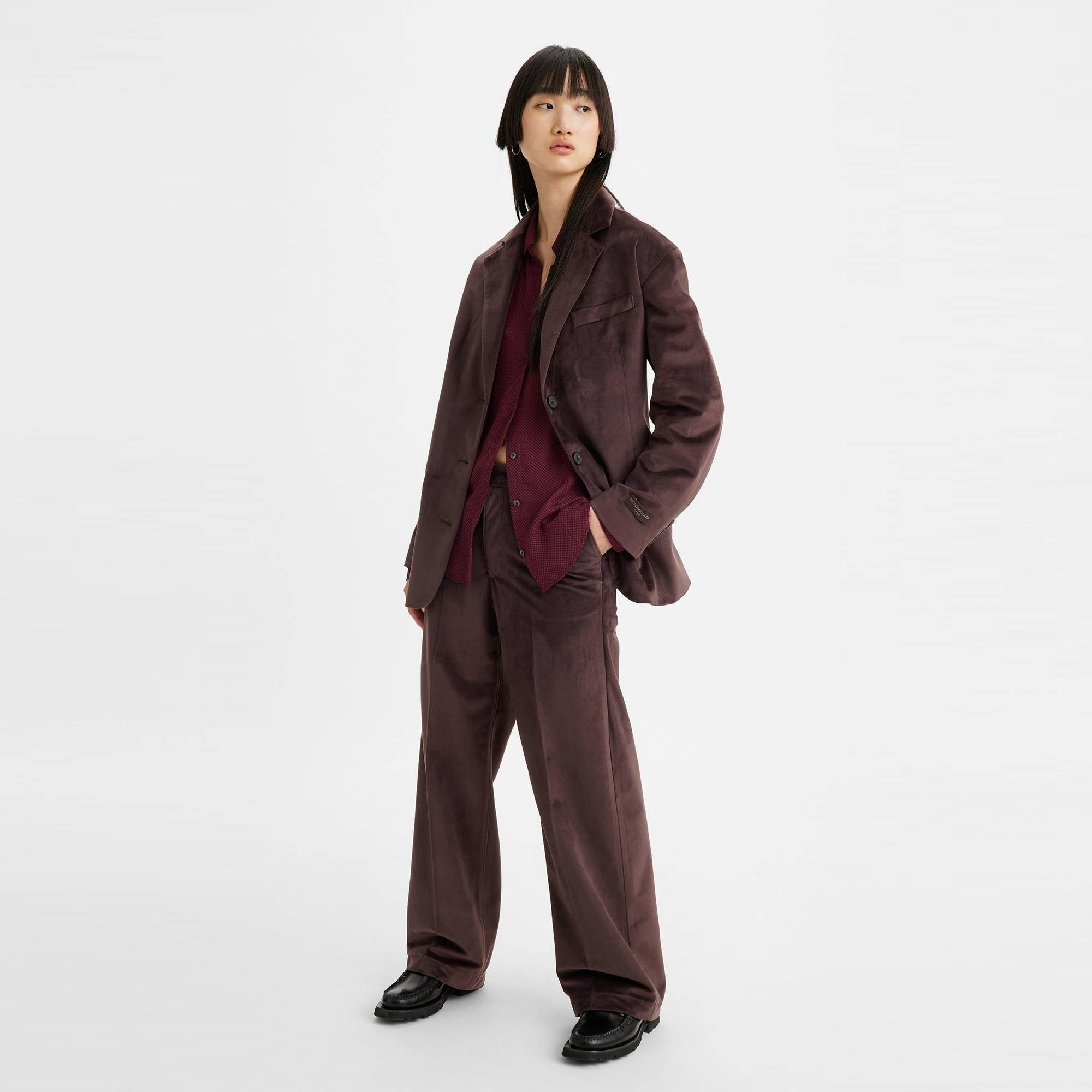 Chocolate Plum - Levis - Women's Chocolate Plum Baggy Wide Leg Trousers - 2