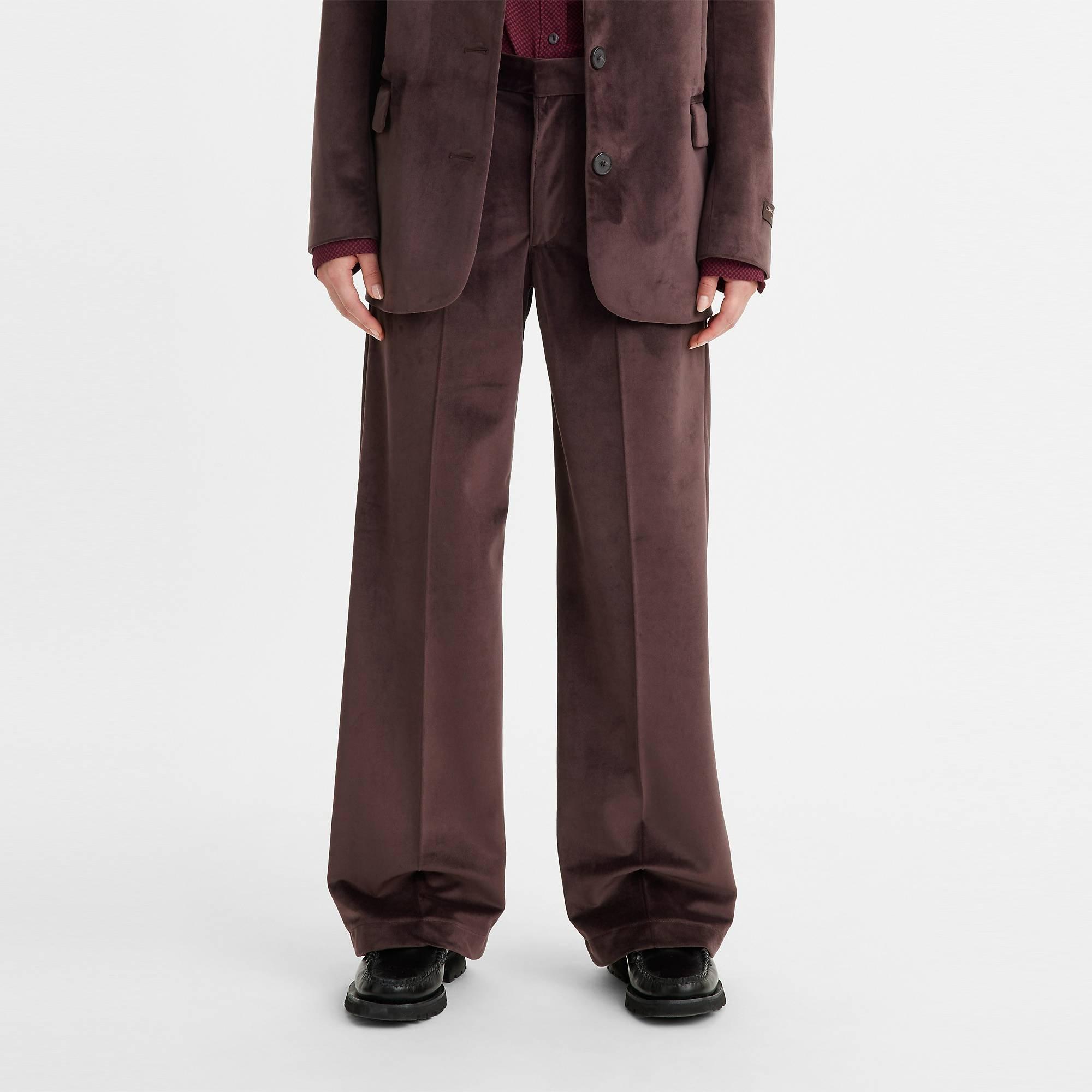 Chocolate Plum - Levis - Women's Chocolate Plum Baggy Wide Leg Trousers - 3