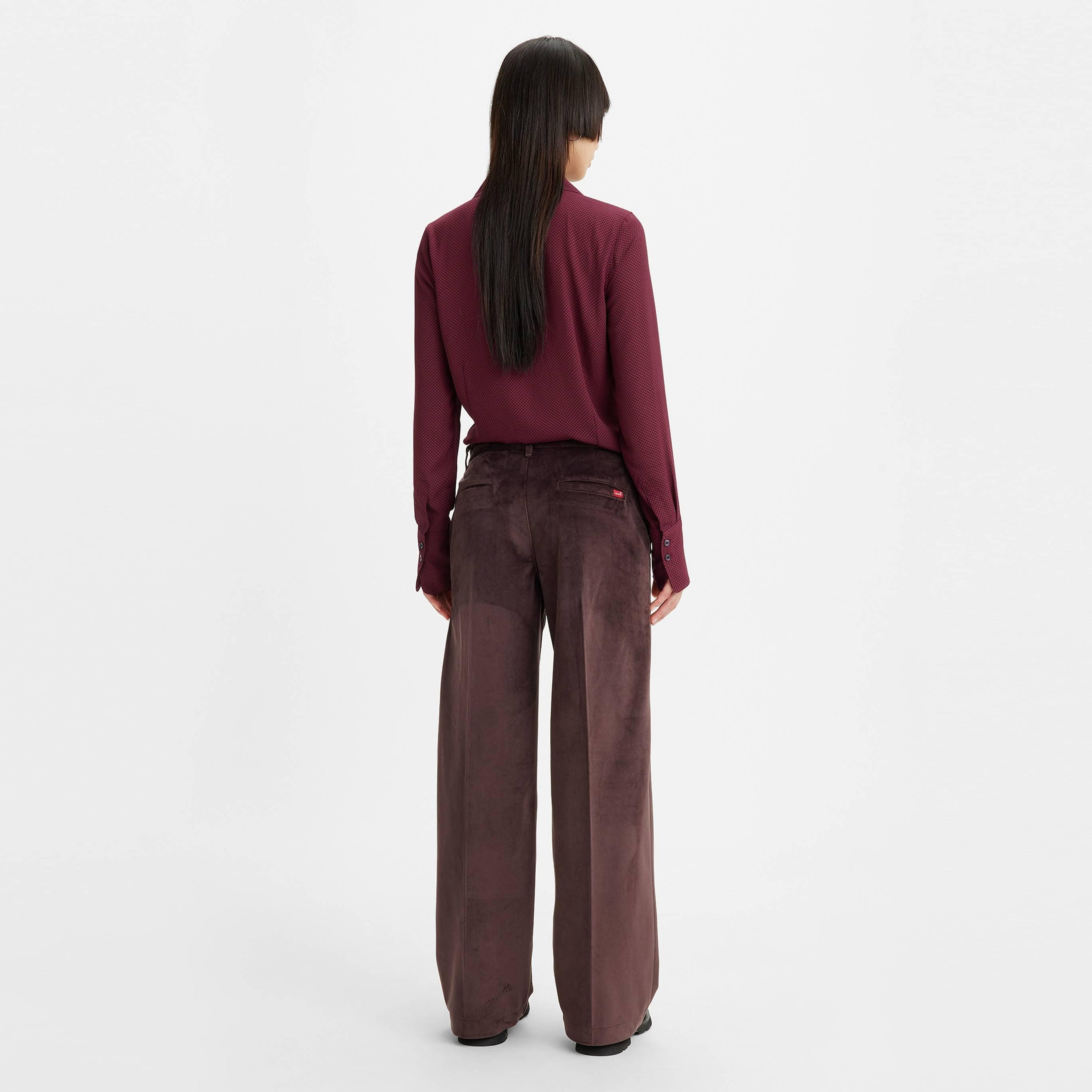 Chocolate Plum - Levis - Women's Chocolate Plum Baggy Wide Leg Trousers - 5