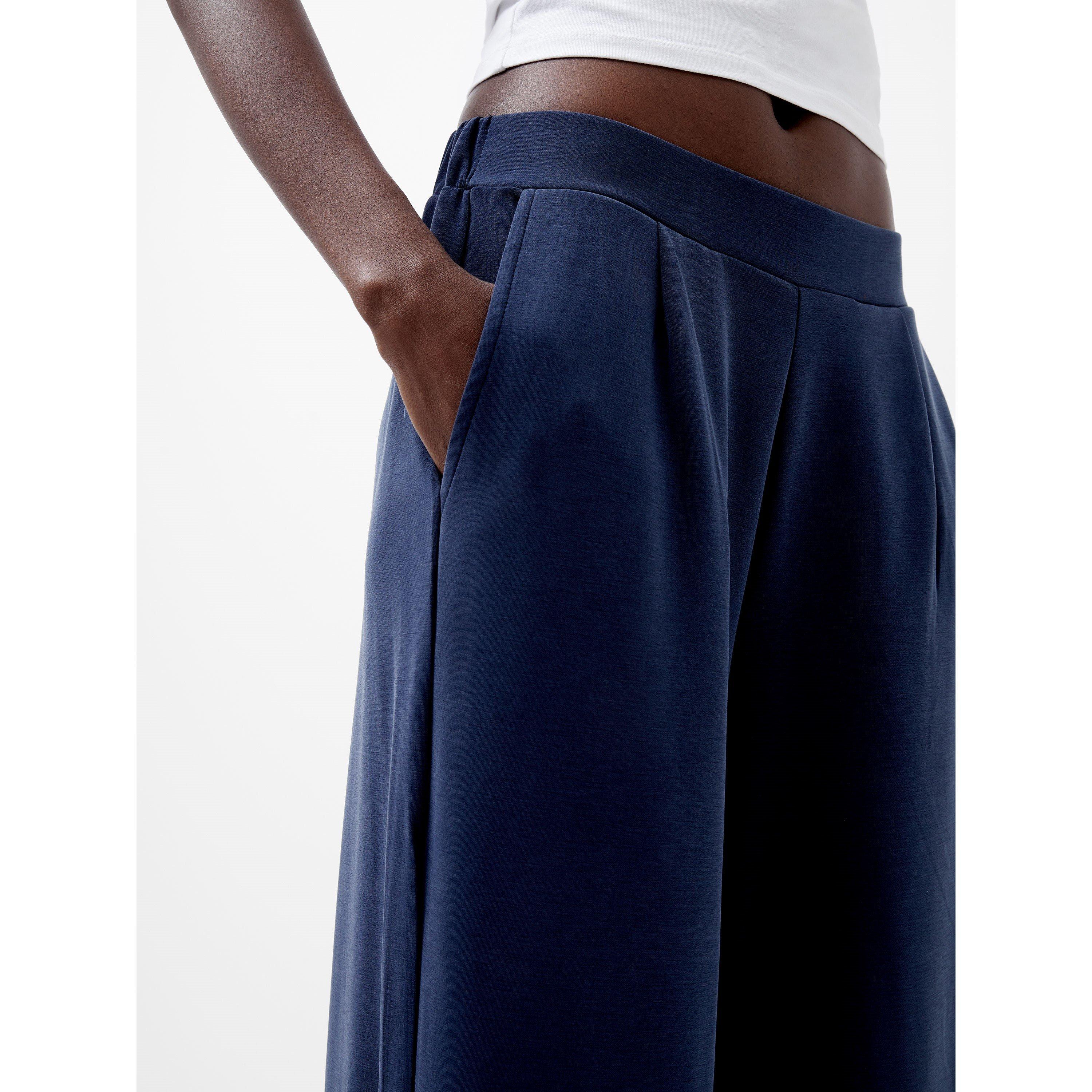 Midnight Blue - French Connection - Women's Wide Leg Trousers - 3