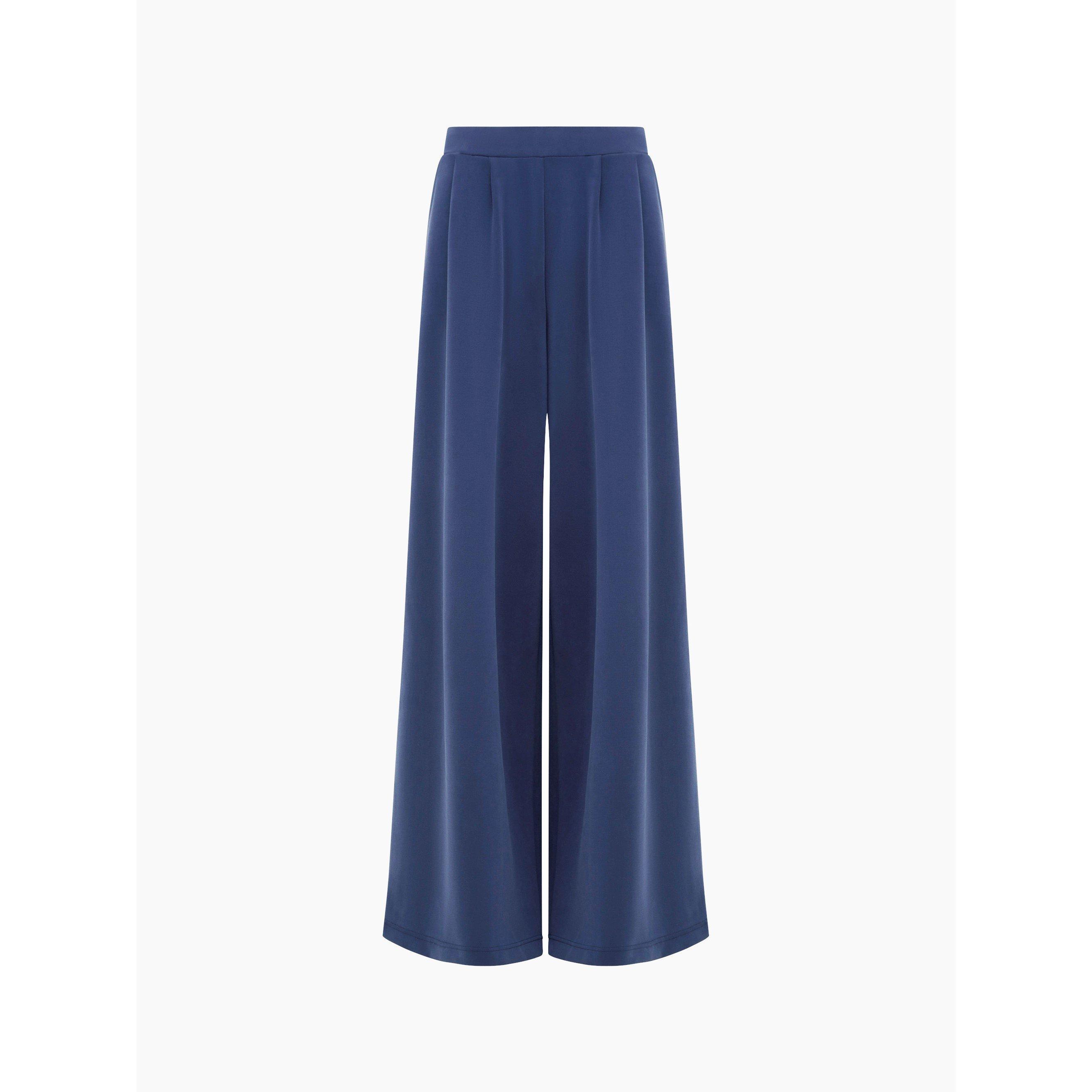 Midnight Blue - French Connection - Women's Wide Leg Trousers - 4