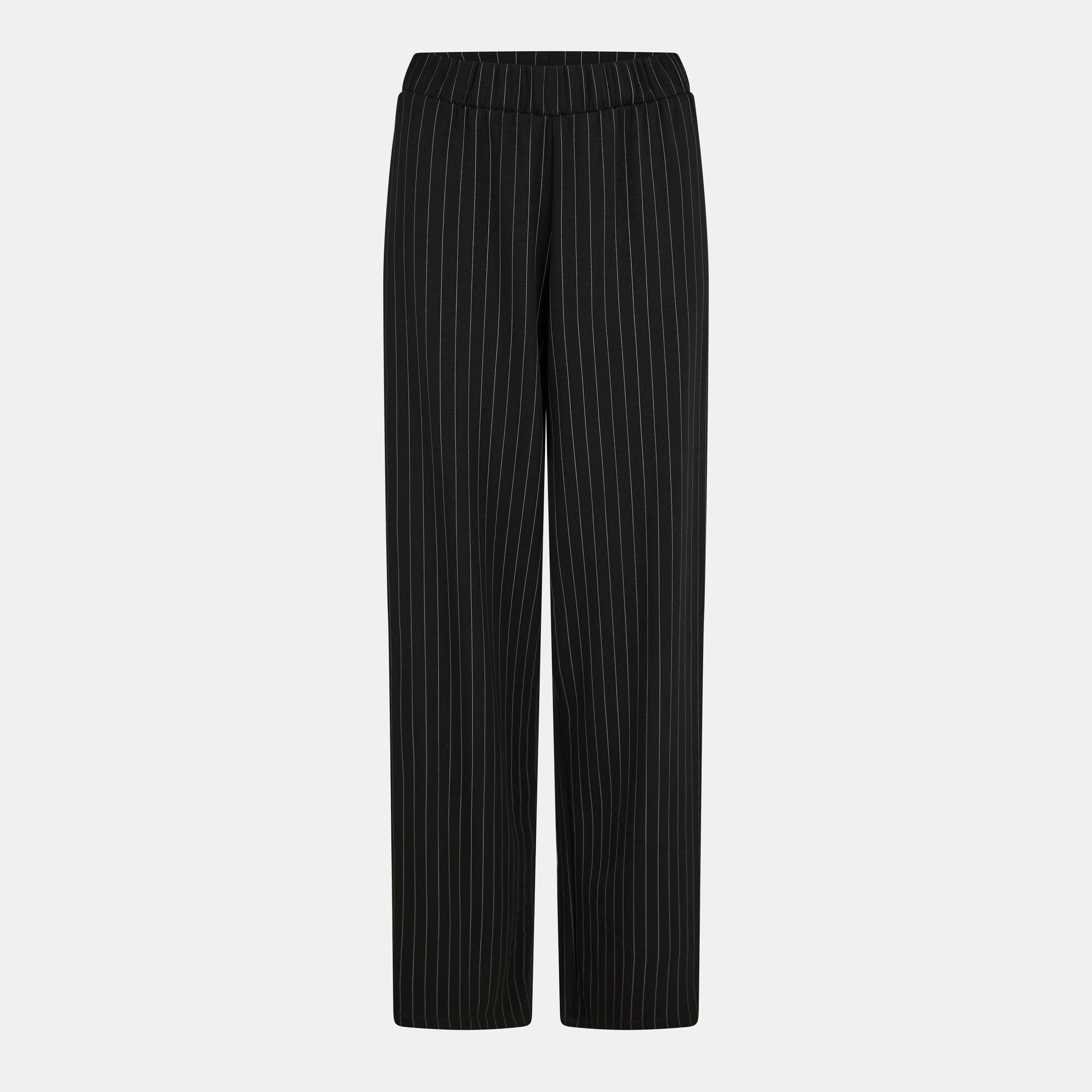 French Connection Women's Regina Wide Leg Trousers - Black/White - 8 (XS)