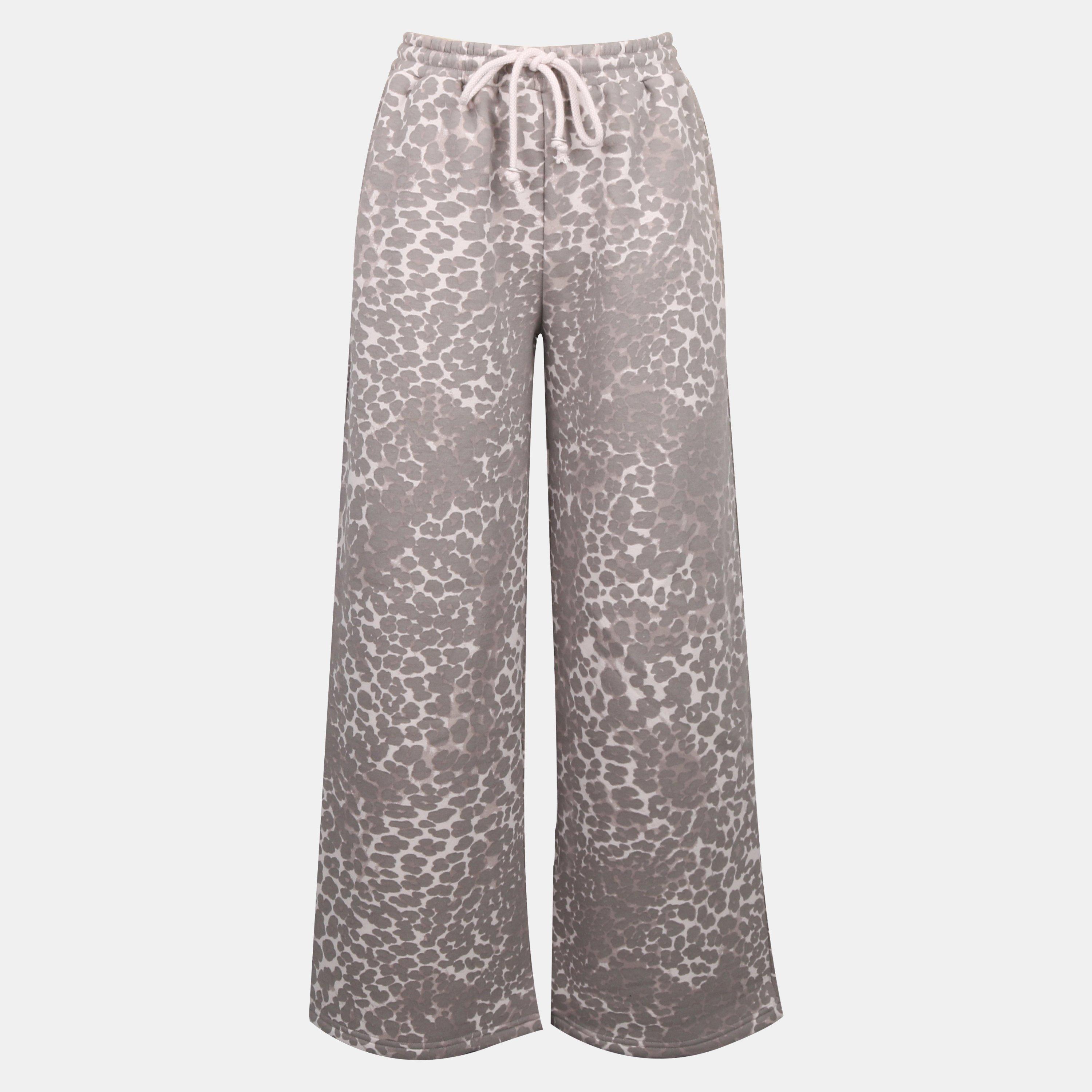 Leopard - Miso - Women's Leopard Open Hem Fleece Joggers - 1