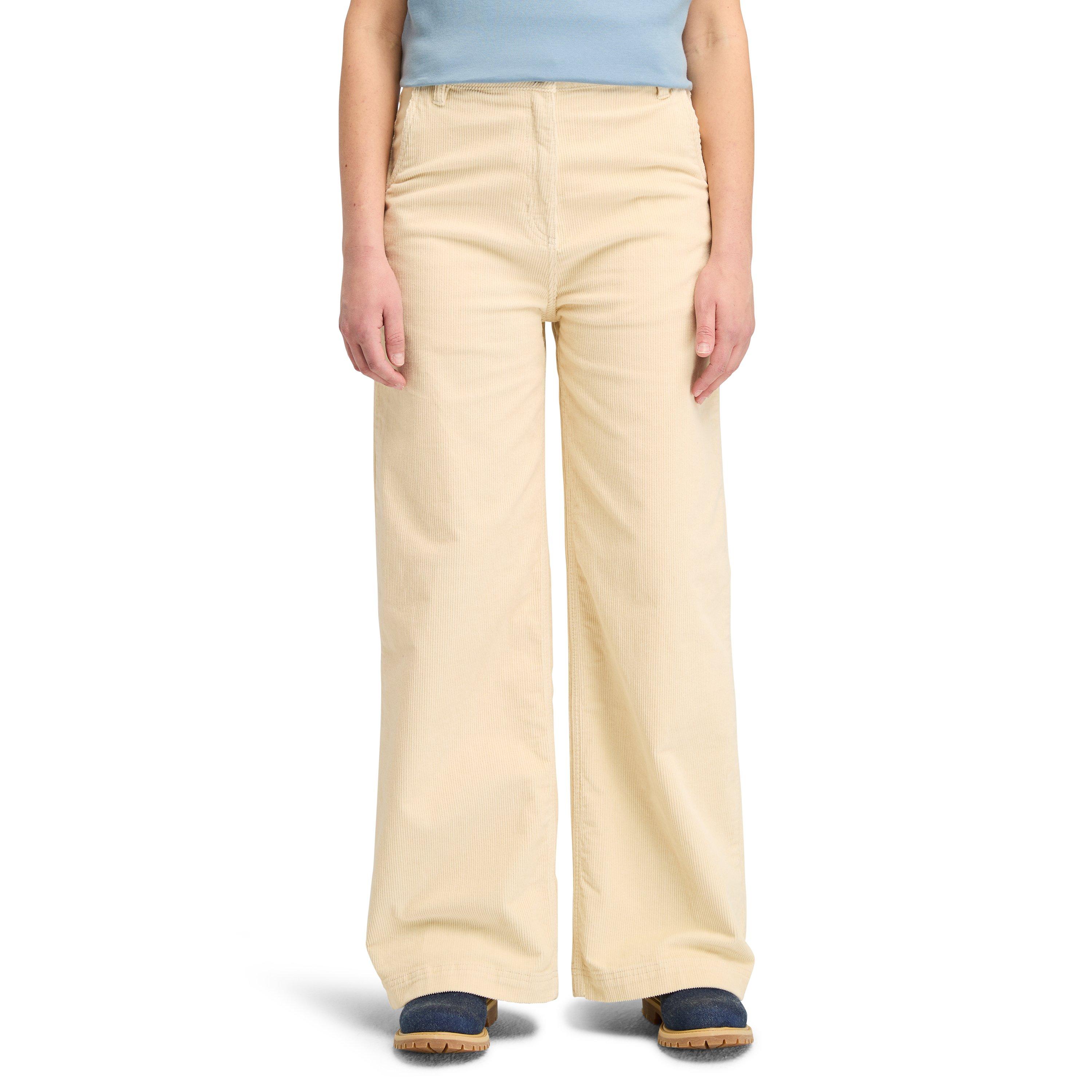 Angora - Timberland - Women's Corduroy Relaxed Fit Wide Leg Trousers - 1