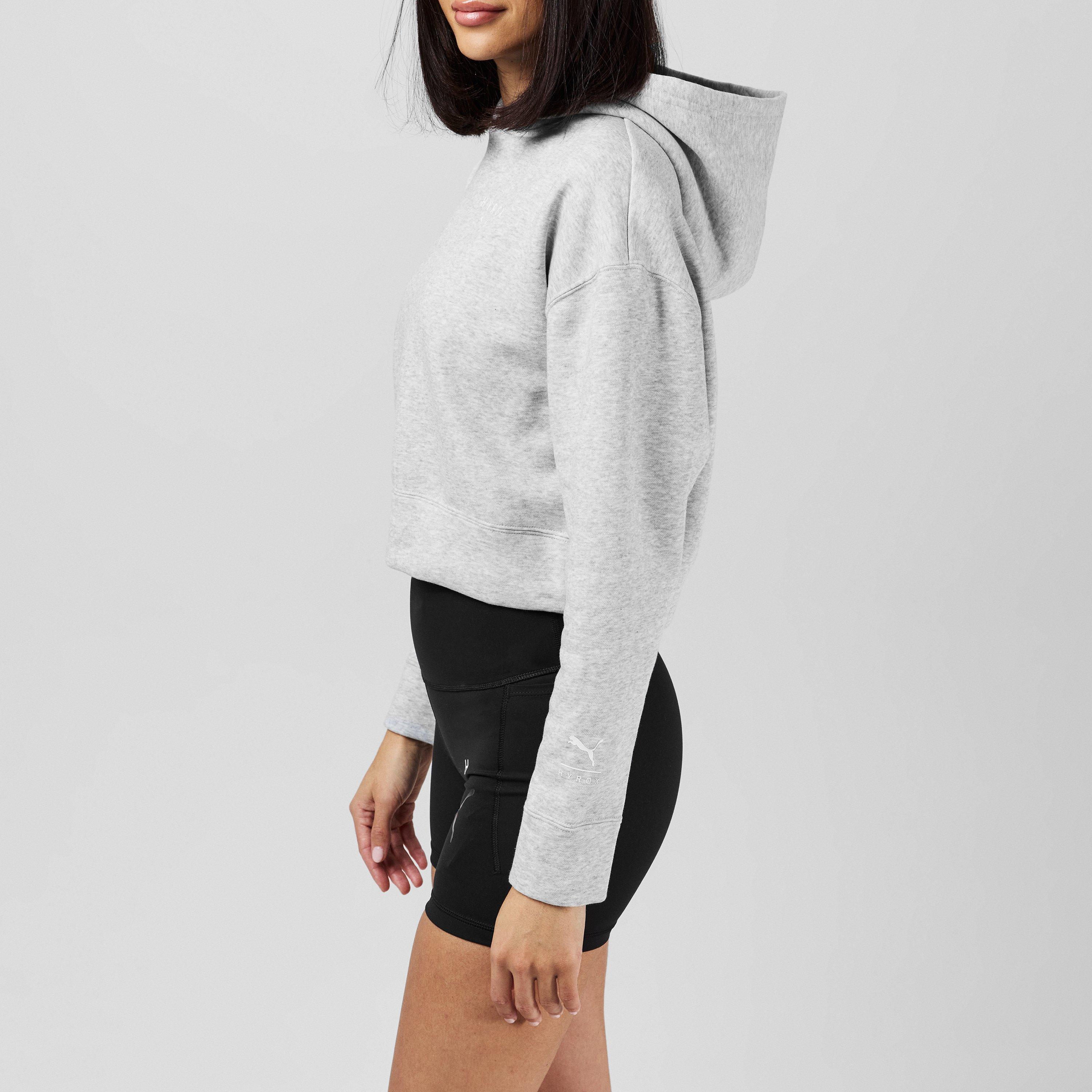 Puma Grey - Puma - Women's HYROX World Cropped Hoodie - 2