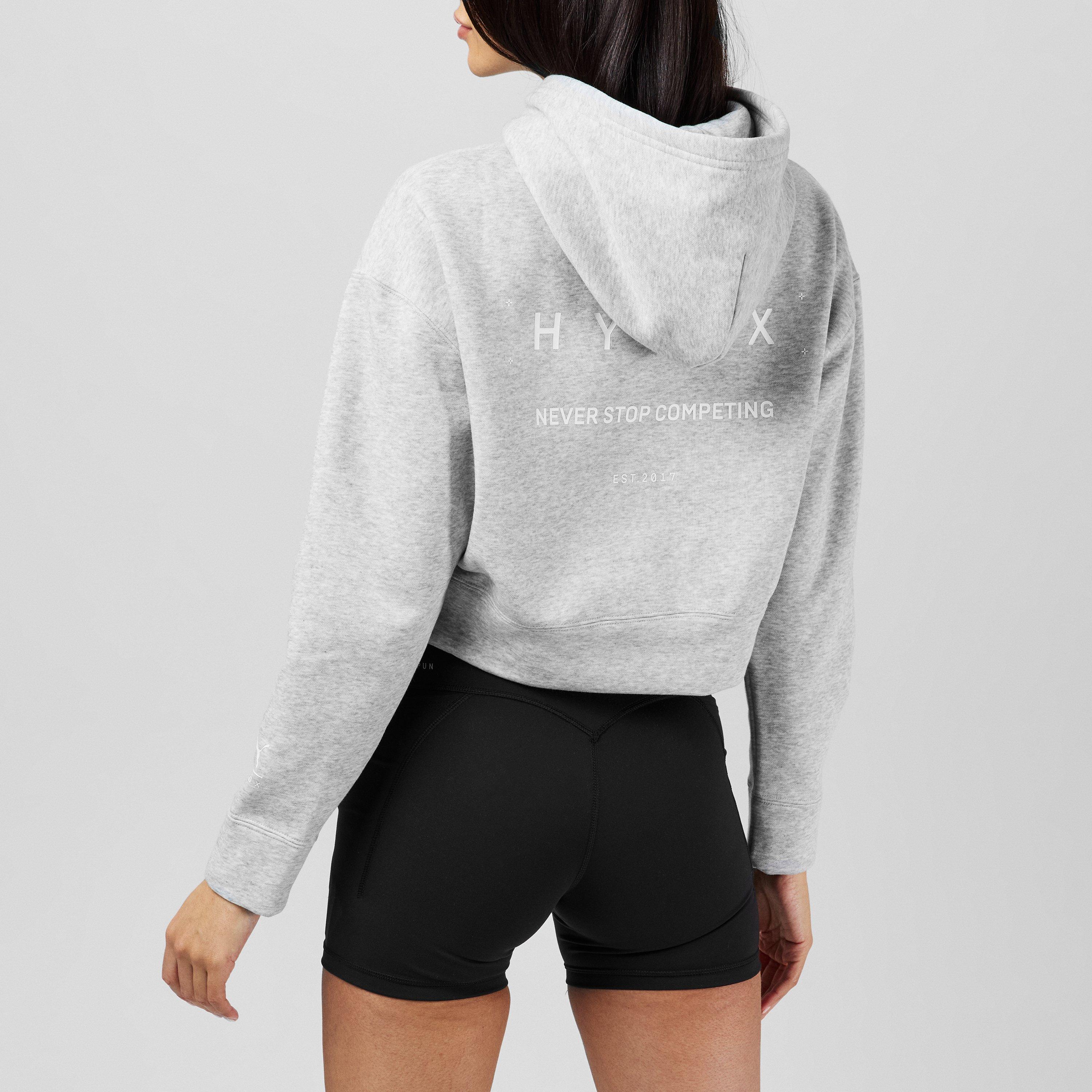 Puma Grey - Puma - Women's HYROX World Cropped Hoodie - 3