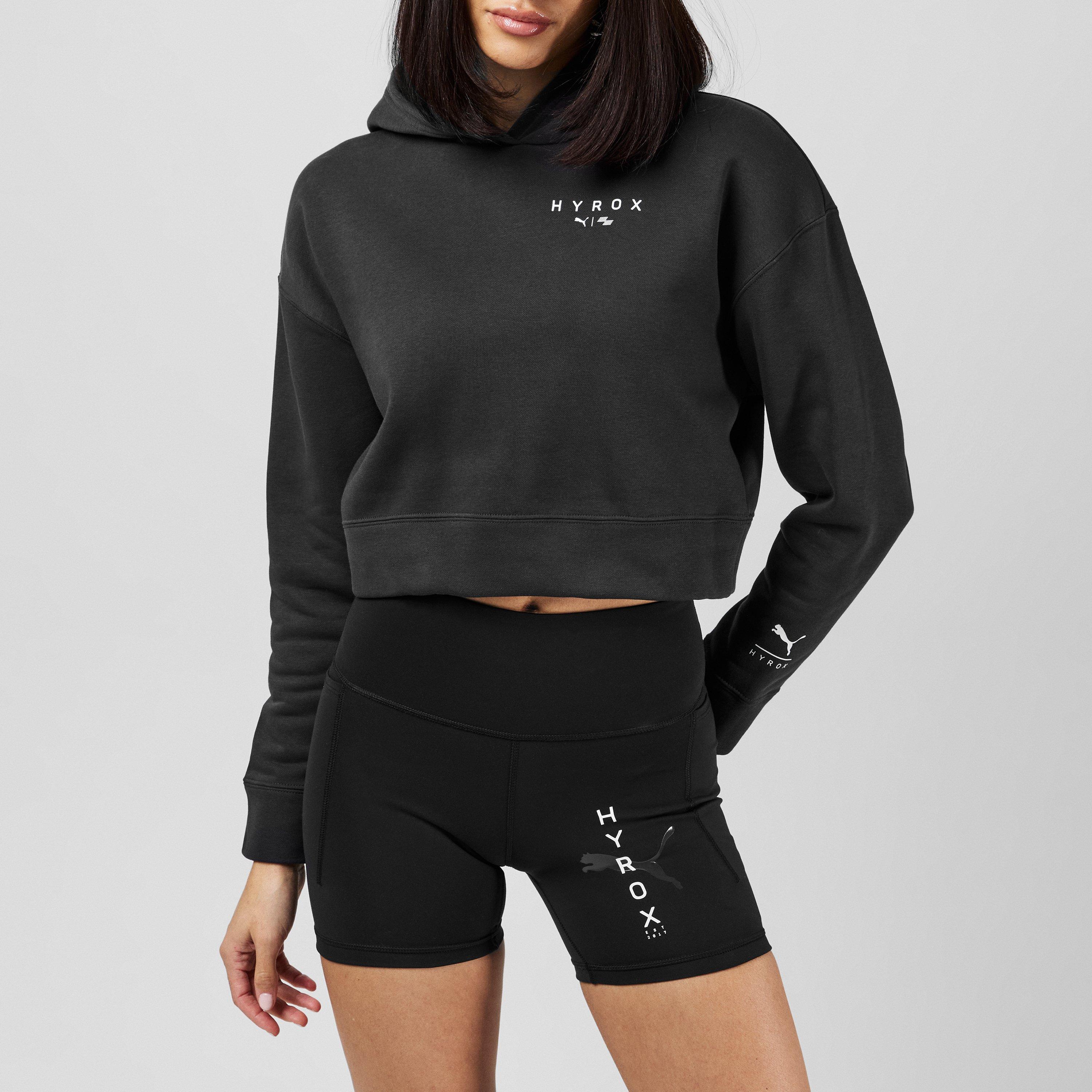 Puma Zwart - Puma - Women's HYROX World Cropped Hoodie - 1