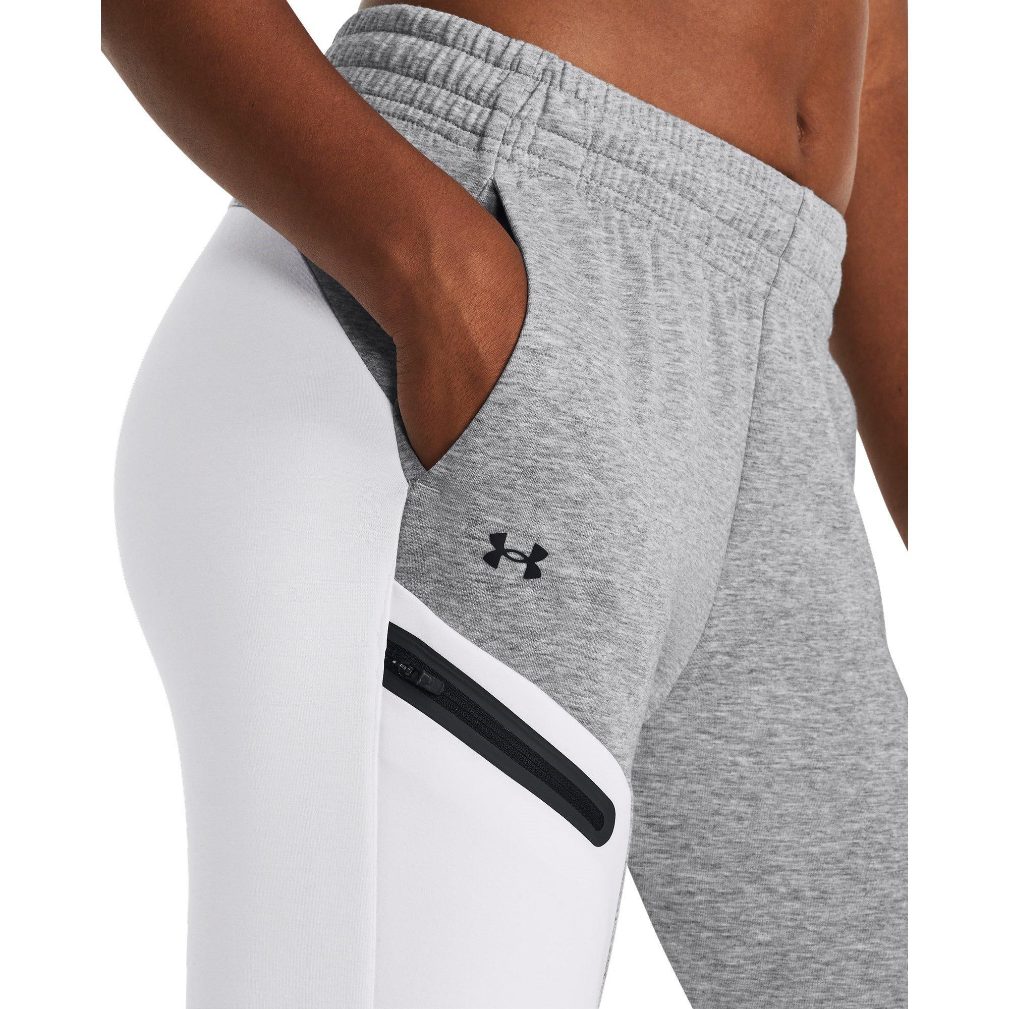 Grey - Under Armour - Unstoppable Closed Hem Fleece Jogger - 6