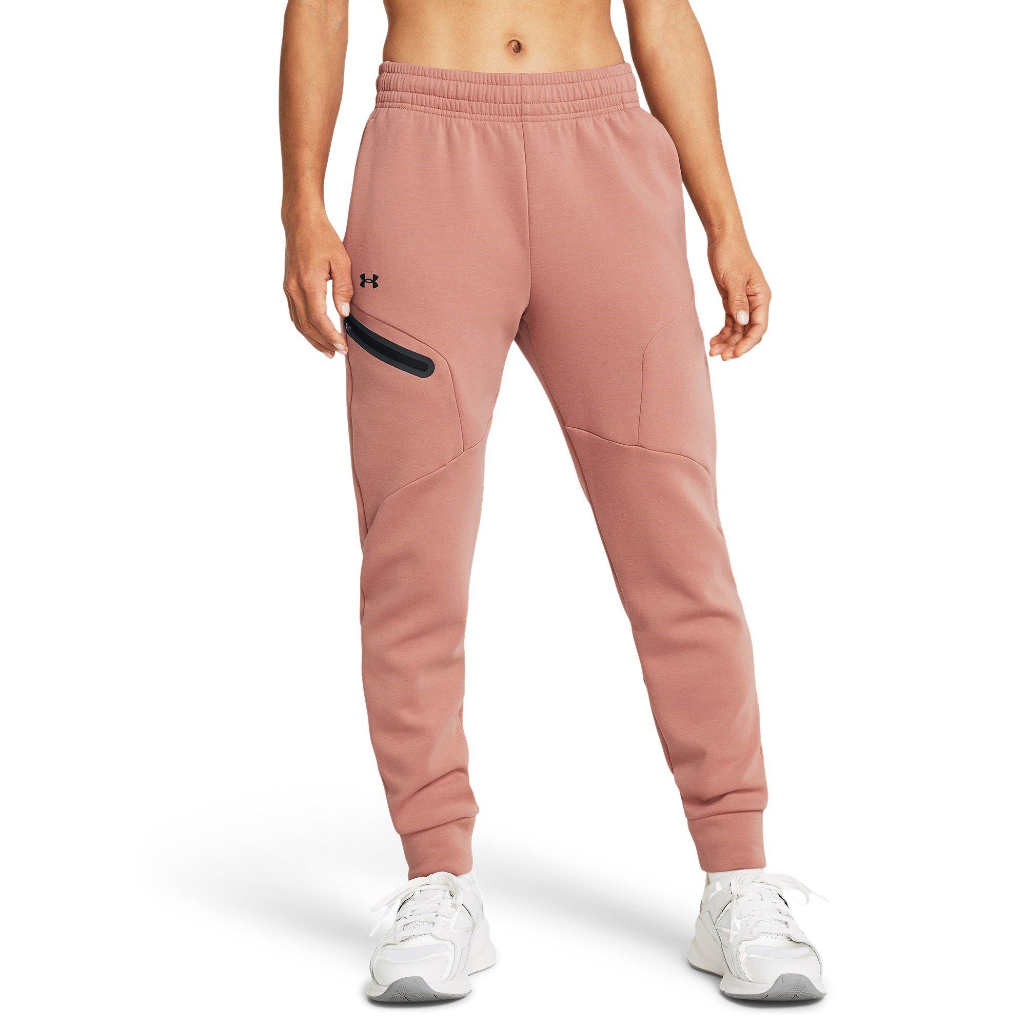 Pink - Under Armour - Women's Unstoppable Closed Hem Fleece Jogger - 2