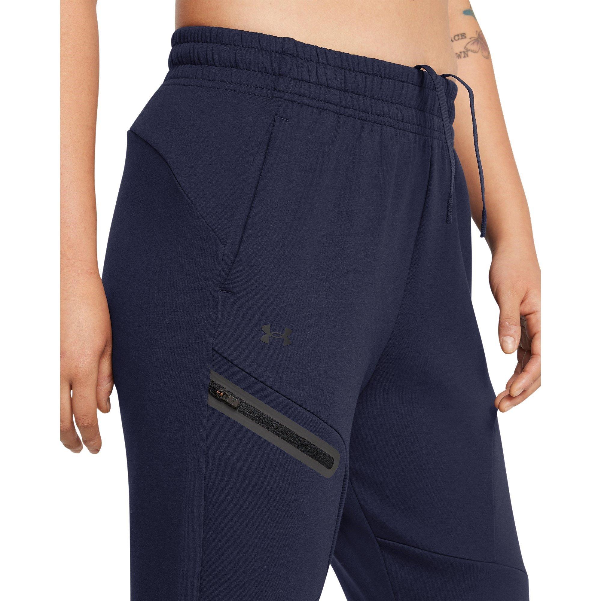 Blue - Under Armour - Women's Unstoppable Closed Hem Fleece Jogger - 5