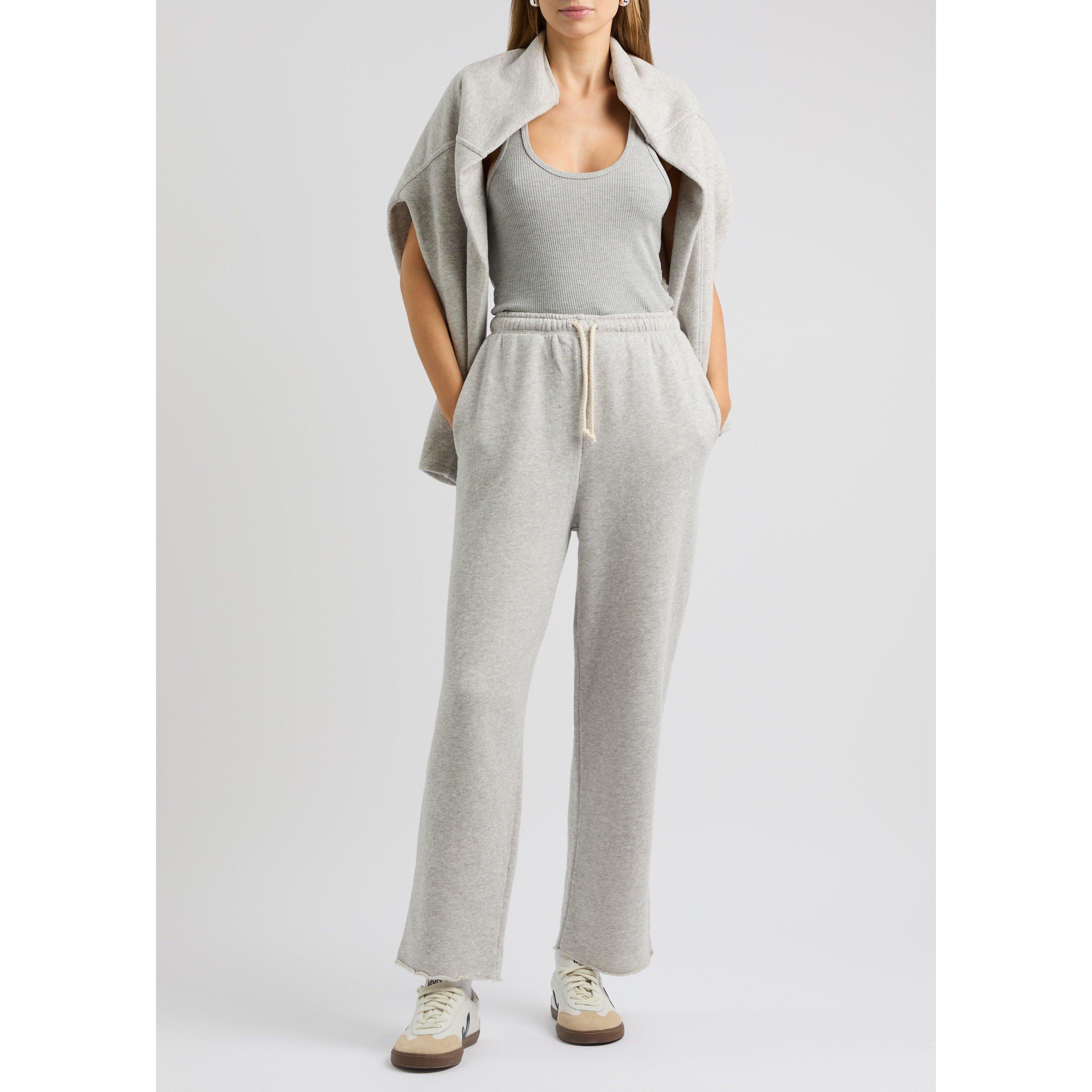 LIGHT GREY - American Vintage - Women's Kodytown Cotton Open Hem Straight Leg Joggers - 5