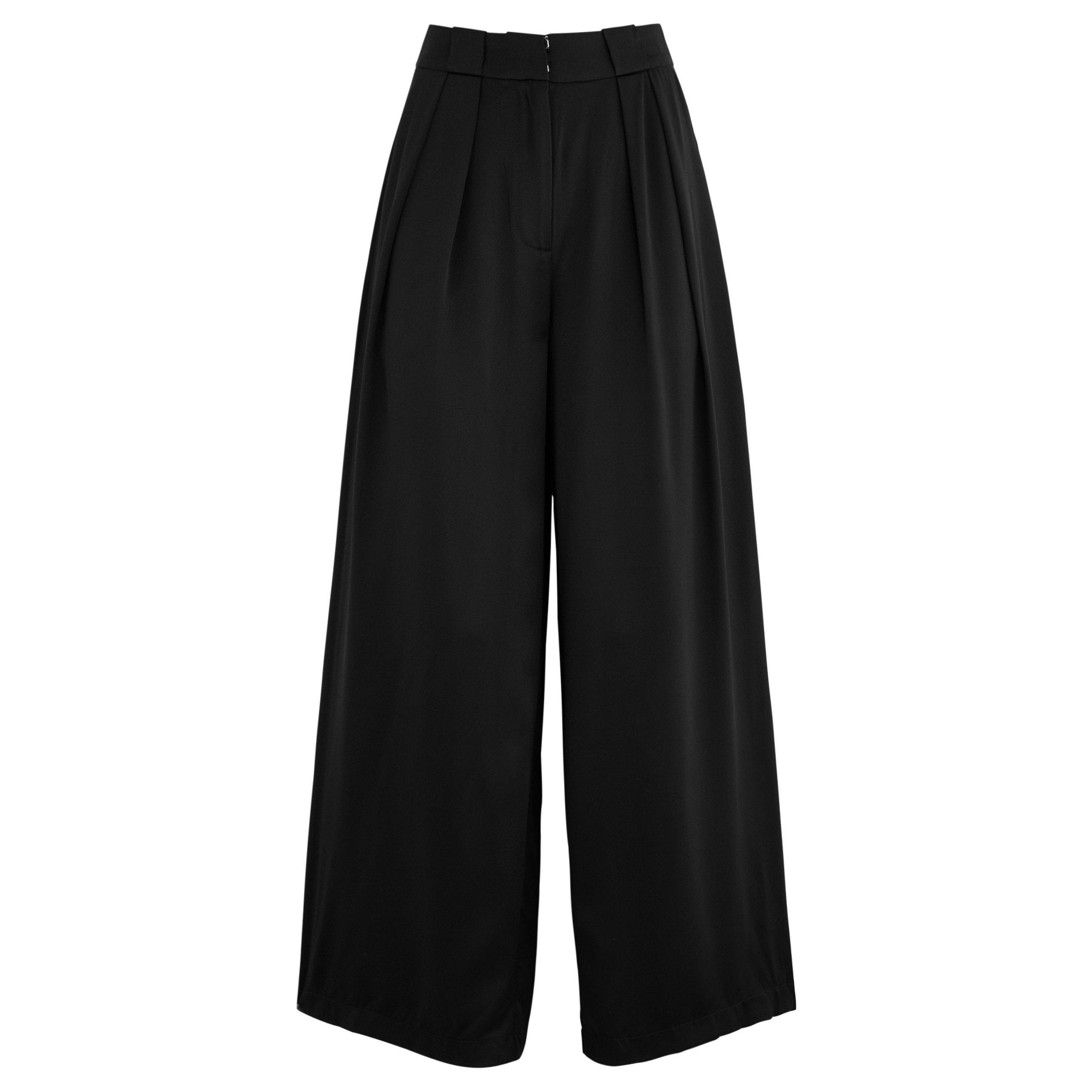 AEXAE T SILK SATIN WIDE LEG TRO