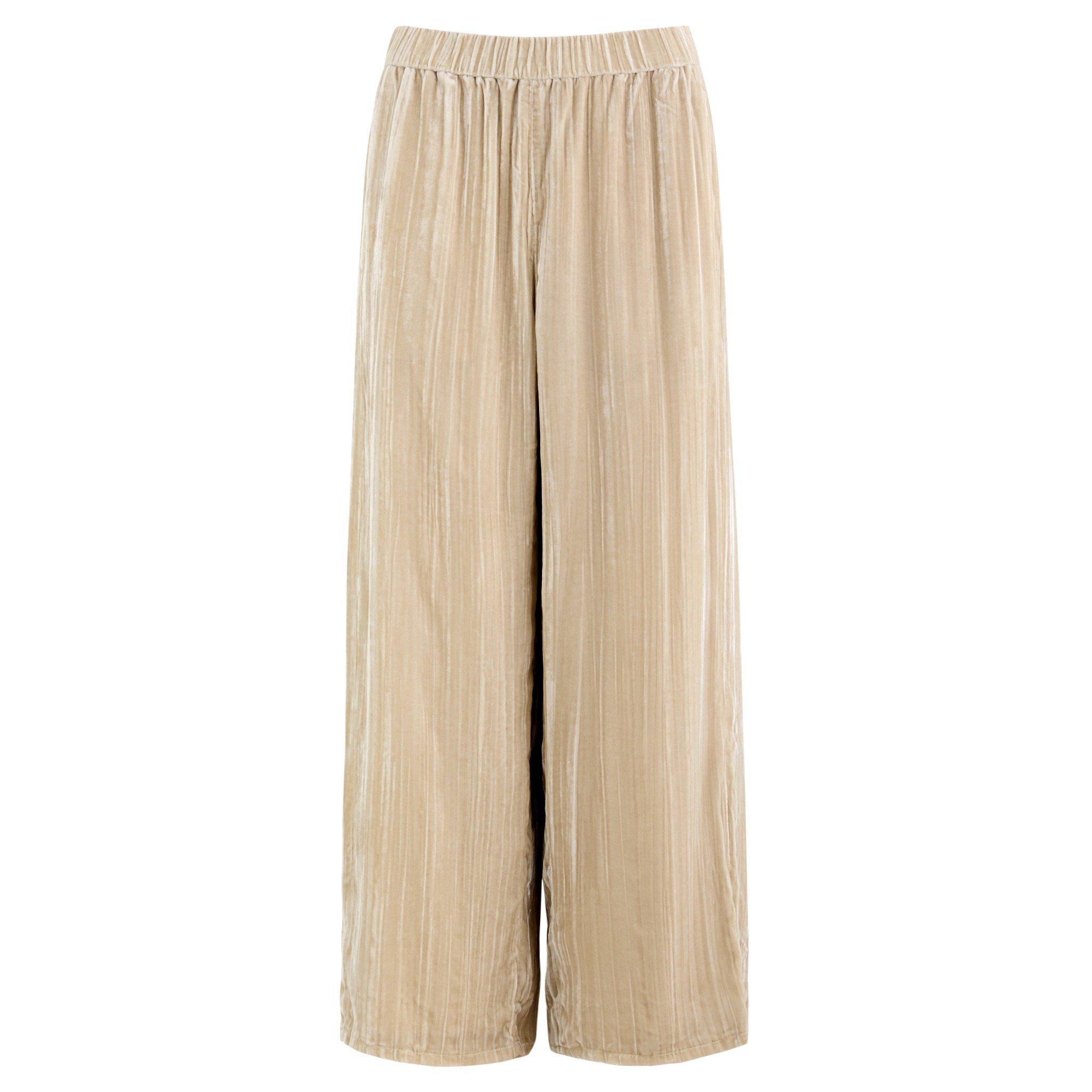CREAM - Eileen Fisher - TR WIDE ANKL VELVET TROUSERS