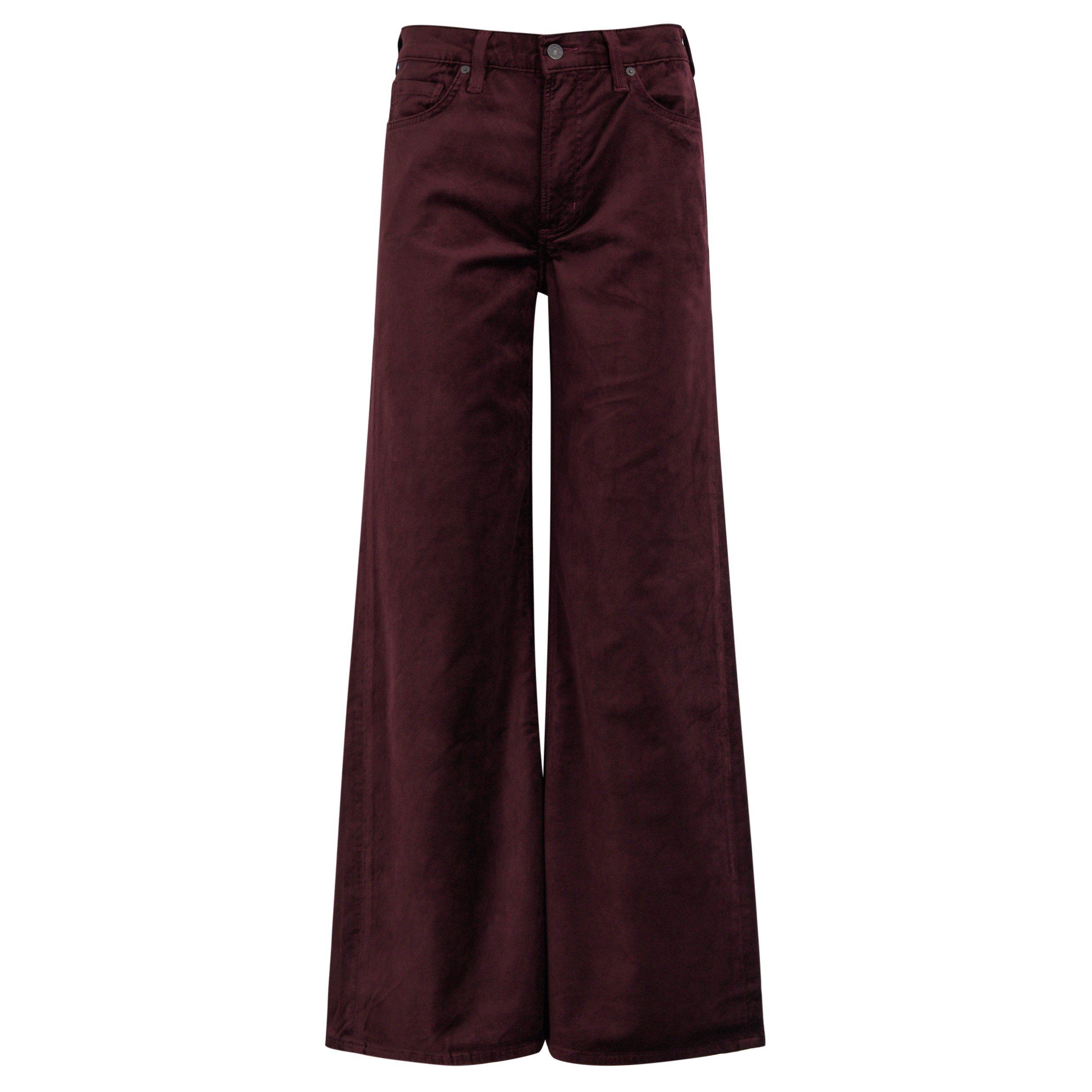 BURGUNDY - Citizens Of Humanity - JE LOLI MID RISE BAGGY IN VELV