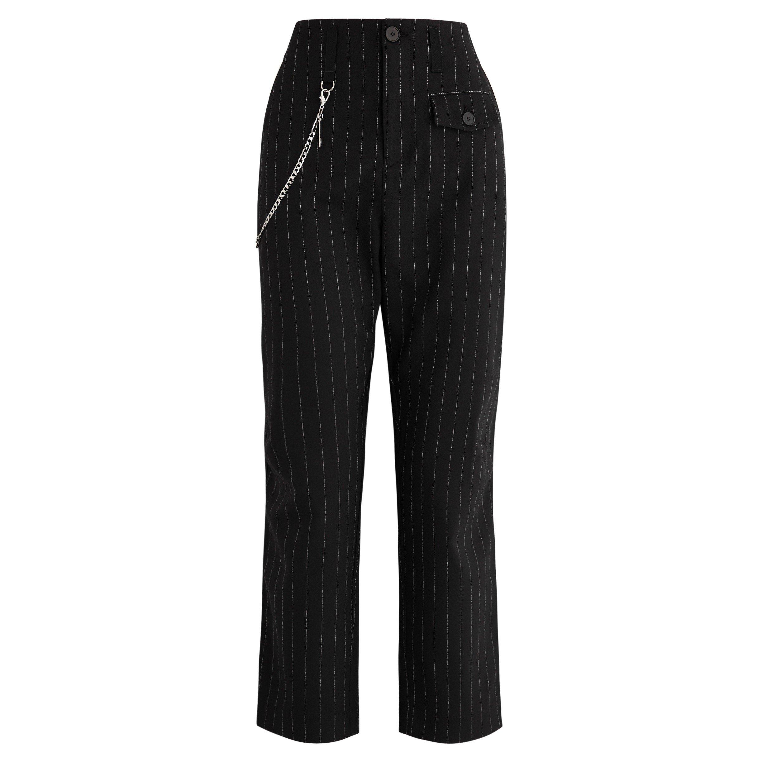 BLACK AND OTHER - High - TR HYPER PINSTRIPE TROUSER