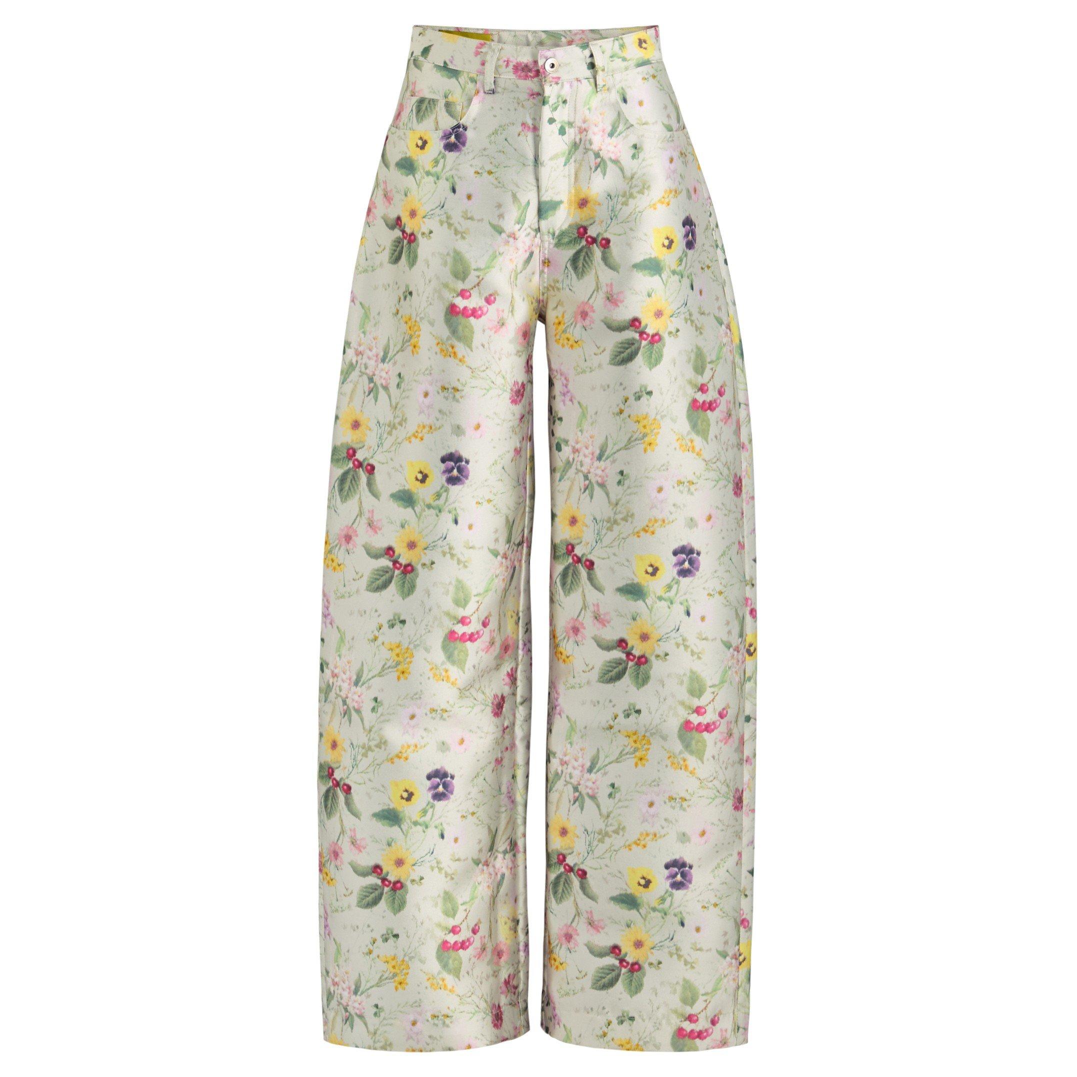 MULTICOLOURED - Marques Almeida - PRINTED HEAVY SATIN BOYFRIEND