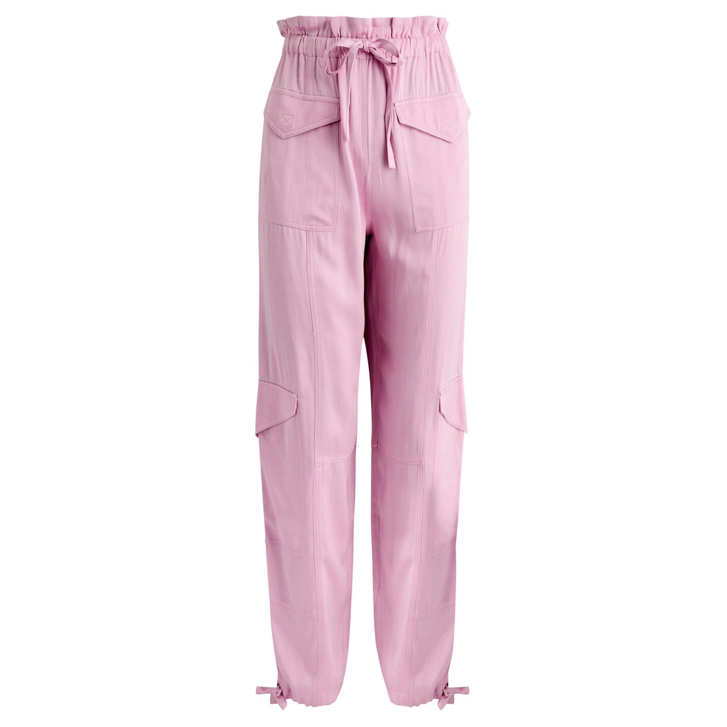 PINK - Ganni - Washed Satin Pants