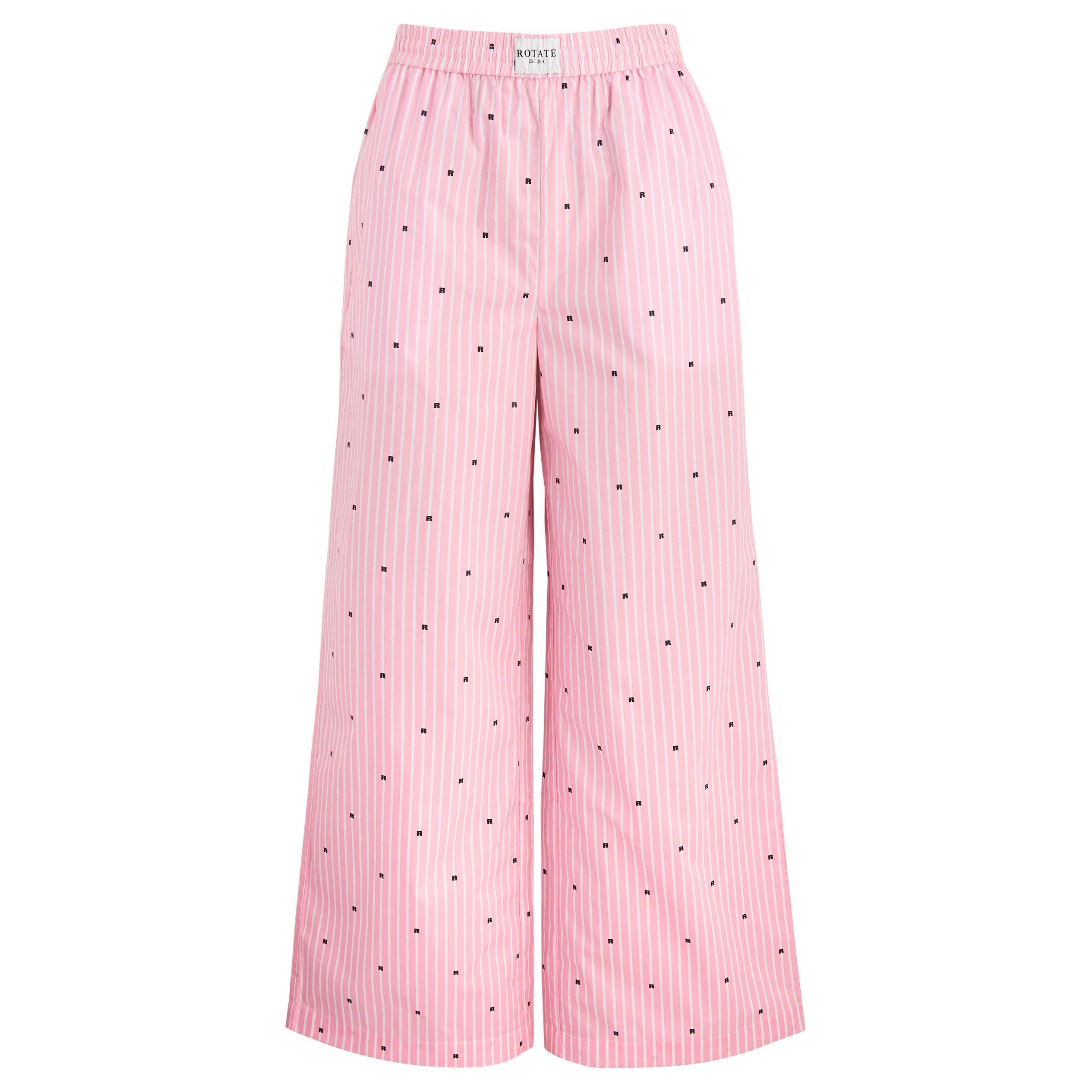 Rotate Sunday | Women's High-Waisted Cotton Wide-Leg Trousers | HARVEY ...