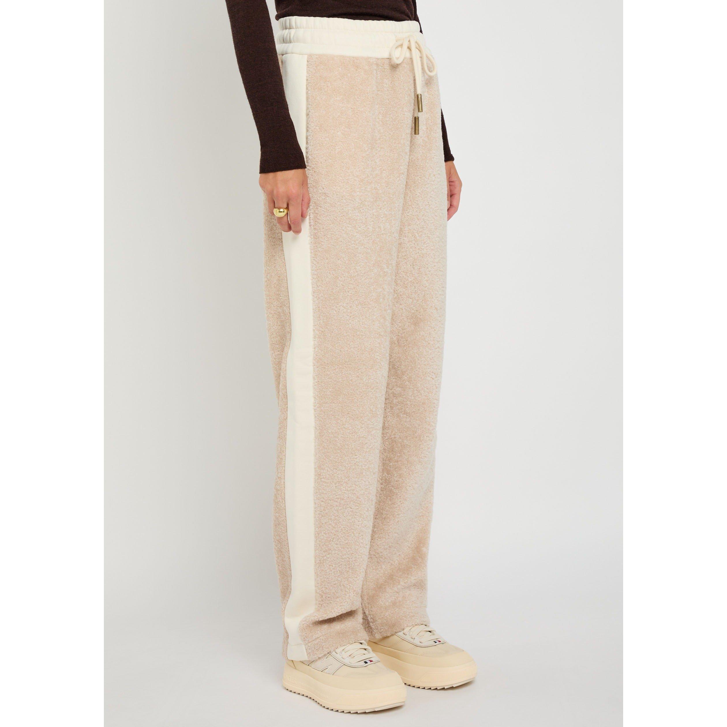 WHITE - Moncler - Women's Cotton Fleece Open Hem Relaxed-Fit Joggers - 2