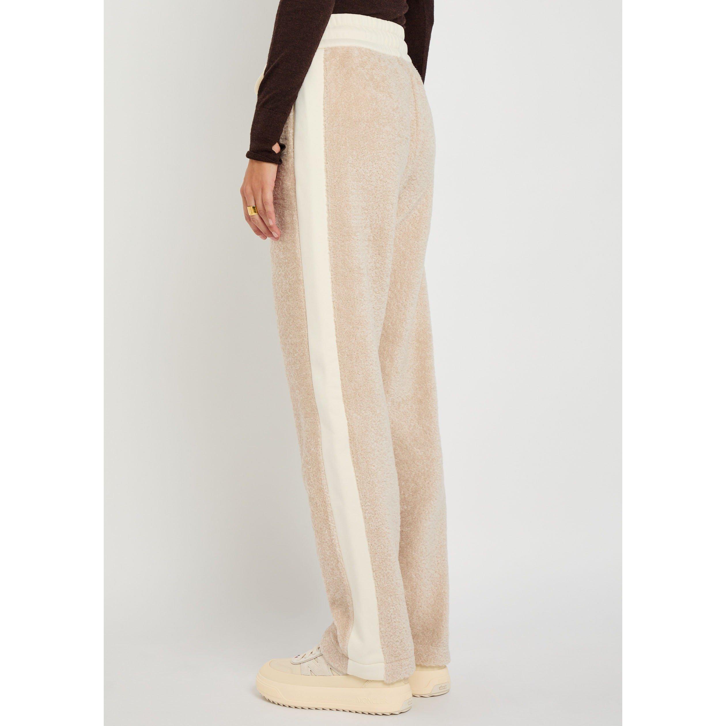 WHITE - Moncler - Women's Cotton Fleece Open Hem Relaxed-Fit Joggers - 3