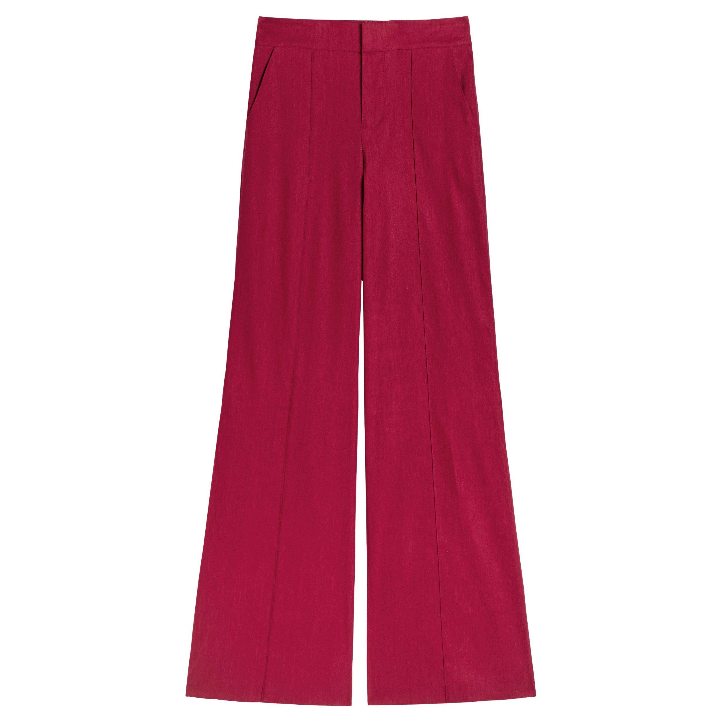 DARK RED - Alice And Olivia - TR DYLAN HR WIDE LEG TR
