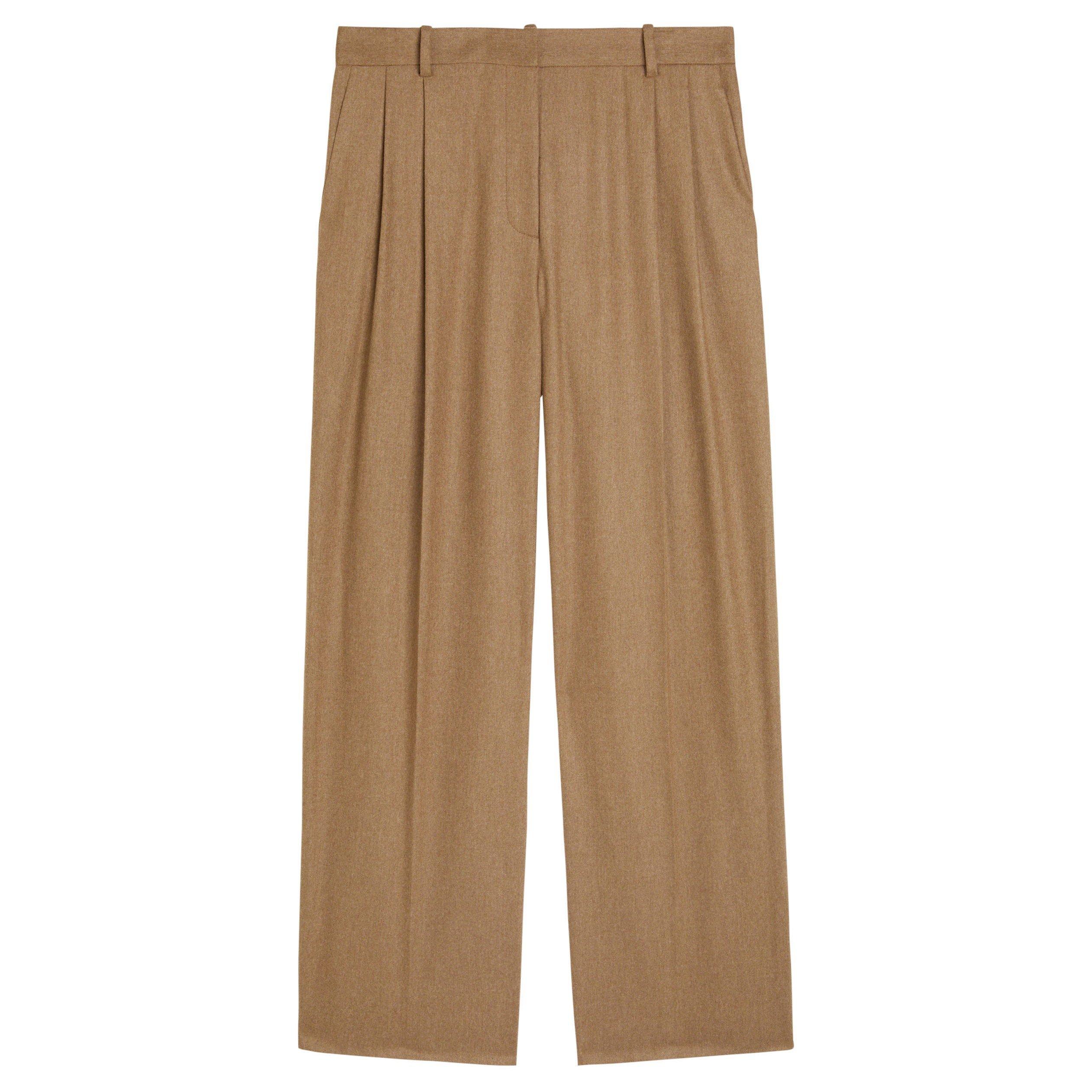 BROWN - Khaite - Women's August Wool Wide-Leg Trousers - 1