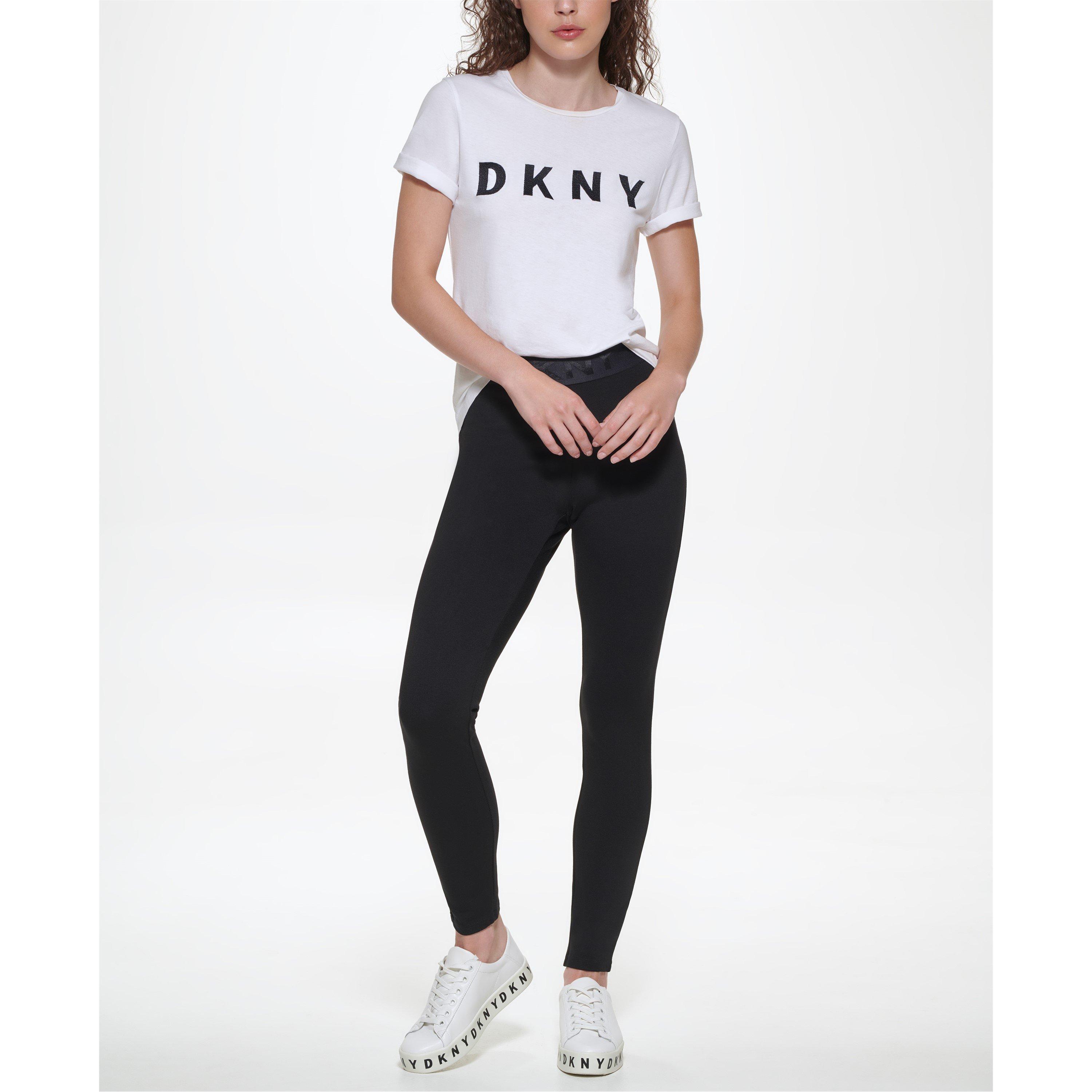 Black - DKNY - Logo Leggings - 2