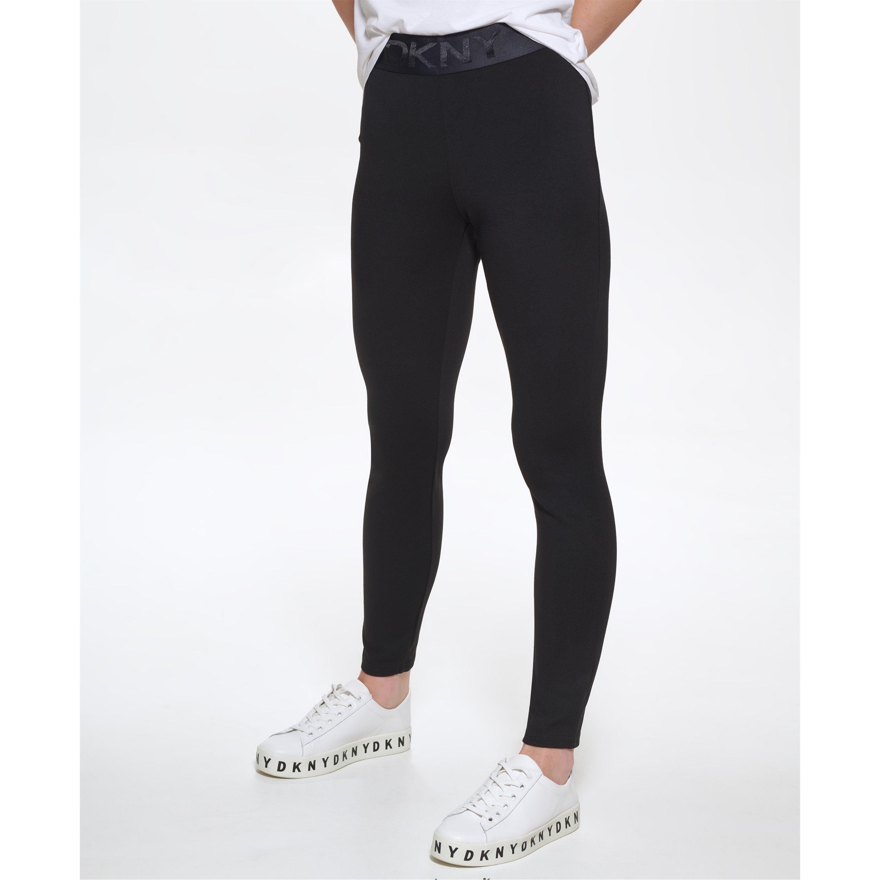 Black - DKNY - Logo Leggings - 4