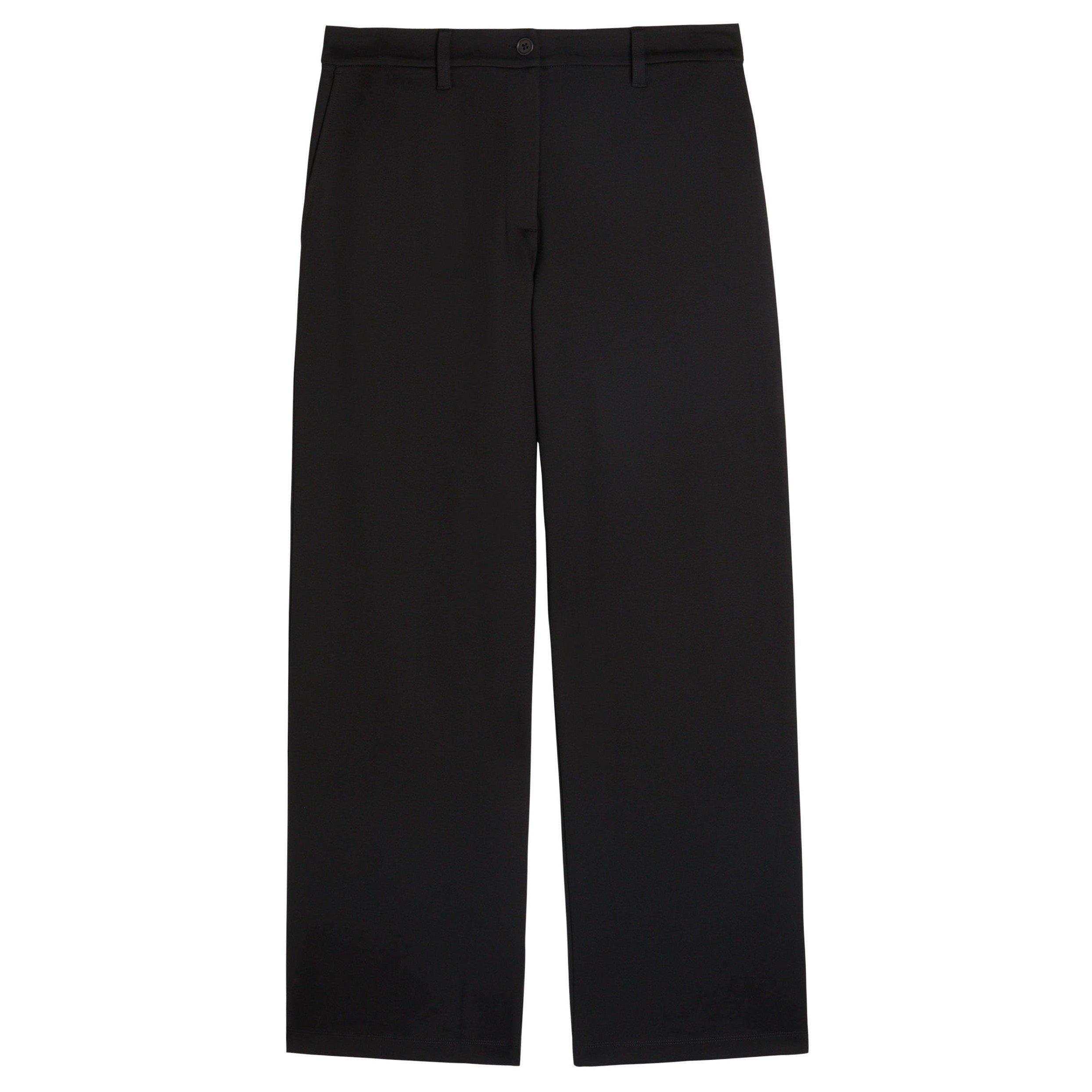 BLACK - Eileen Fisher - TR WIDE LONG FIT TROUSERS