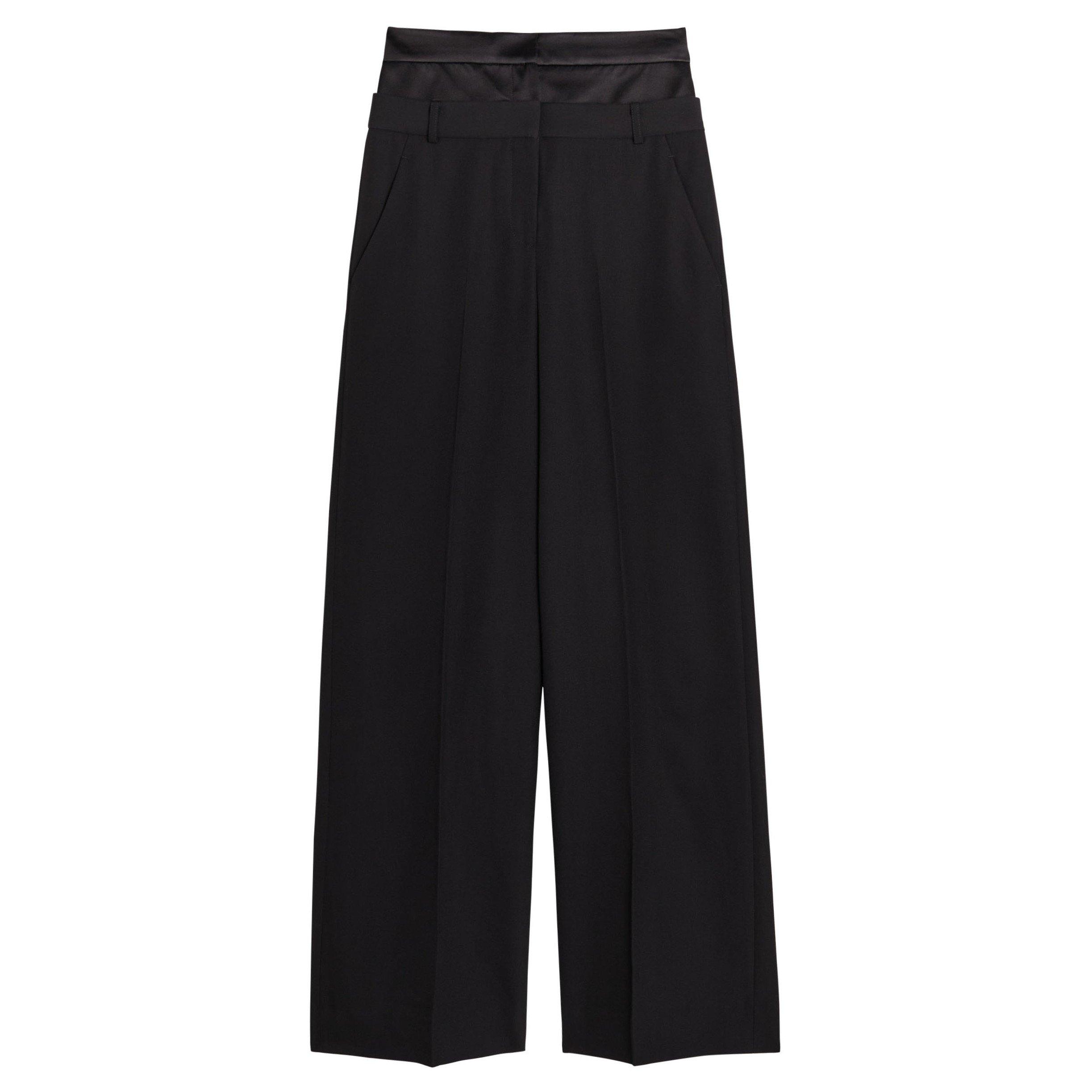 BLACK - Erdem - Women's Wool Wide-Leg Trousers - 1