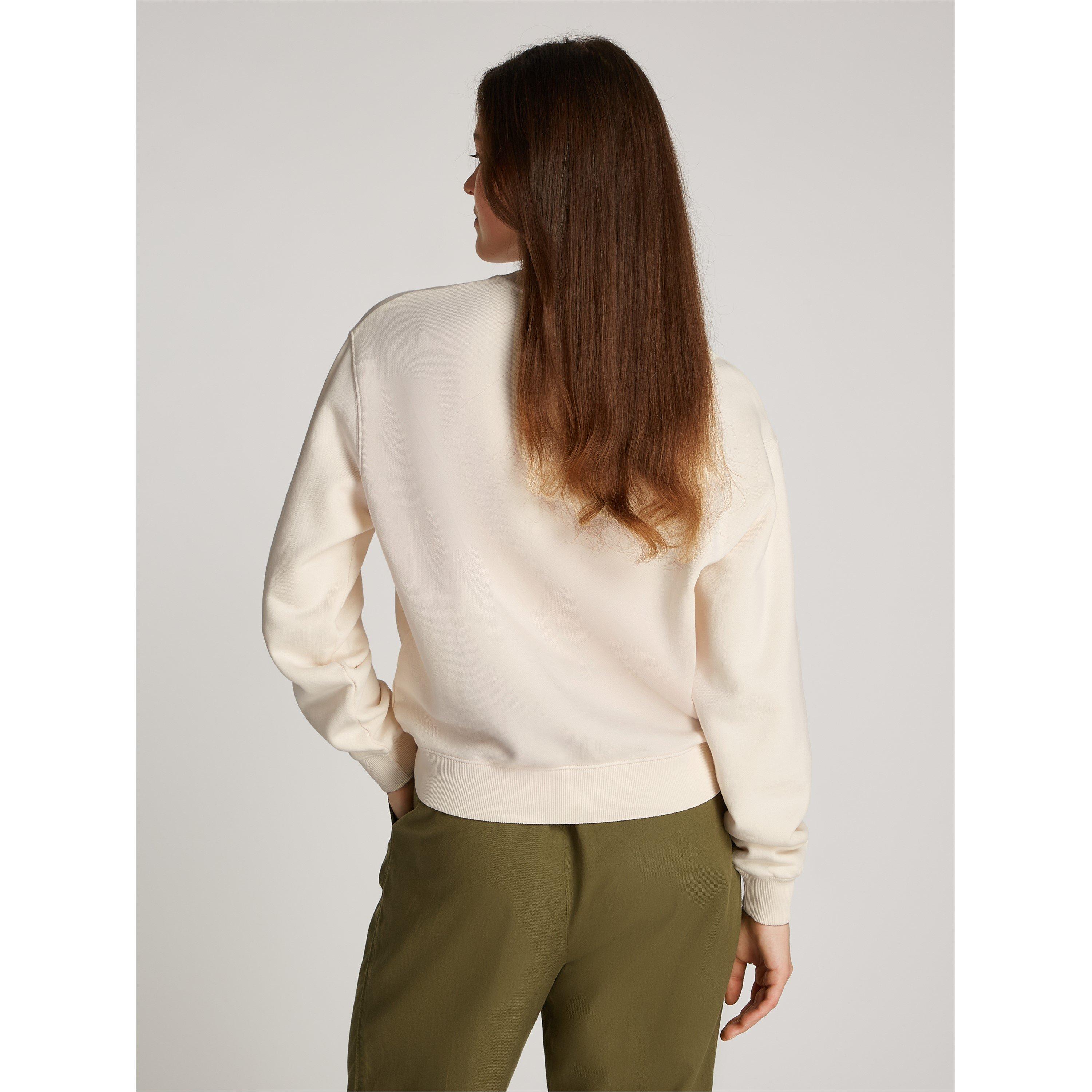 Ivory Petal - Tommy Hilfiger - Women's Regular Script Crew Sweatshirt - 4