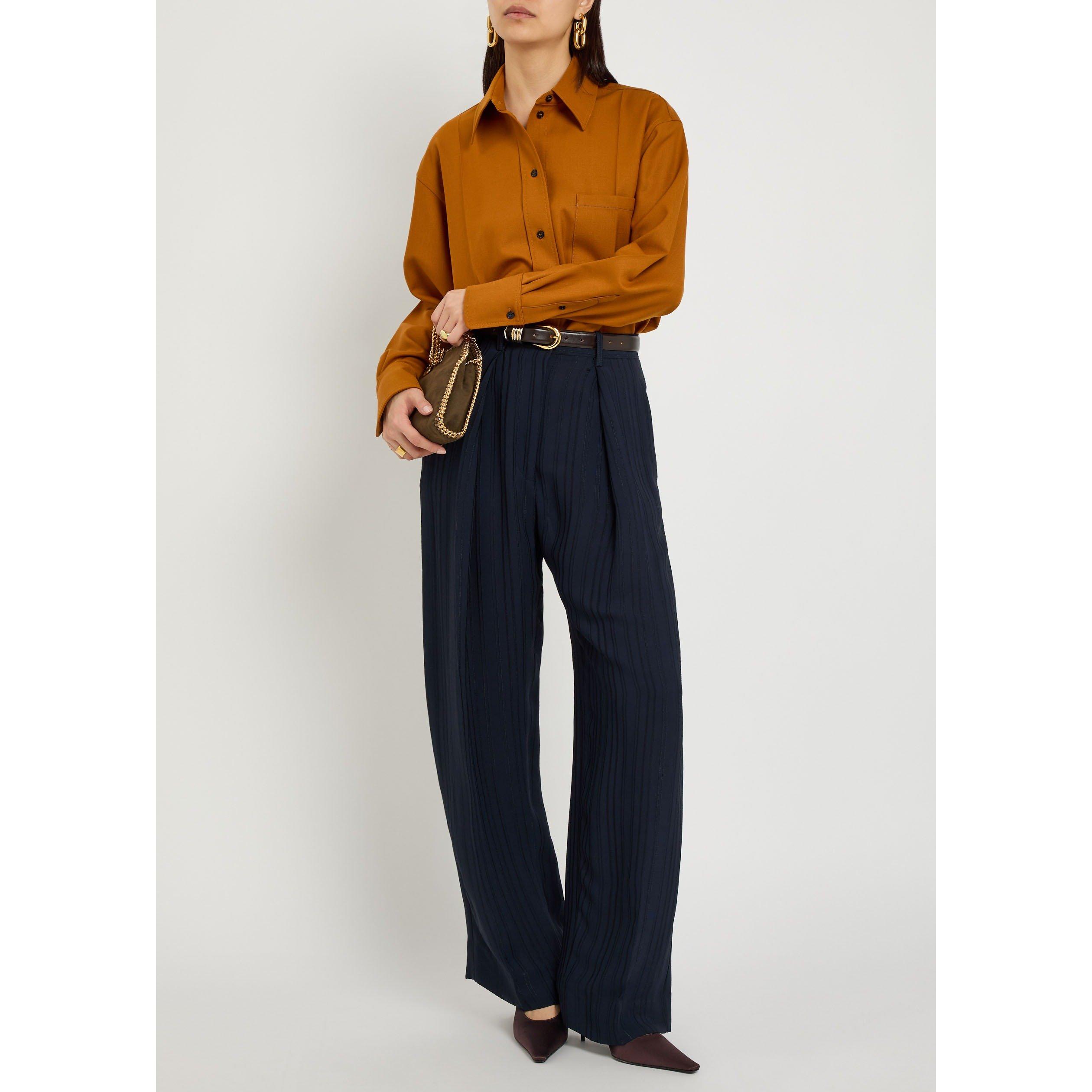 NAVY - Victoria Beckham - WIDE LEG TROUSRE - 5