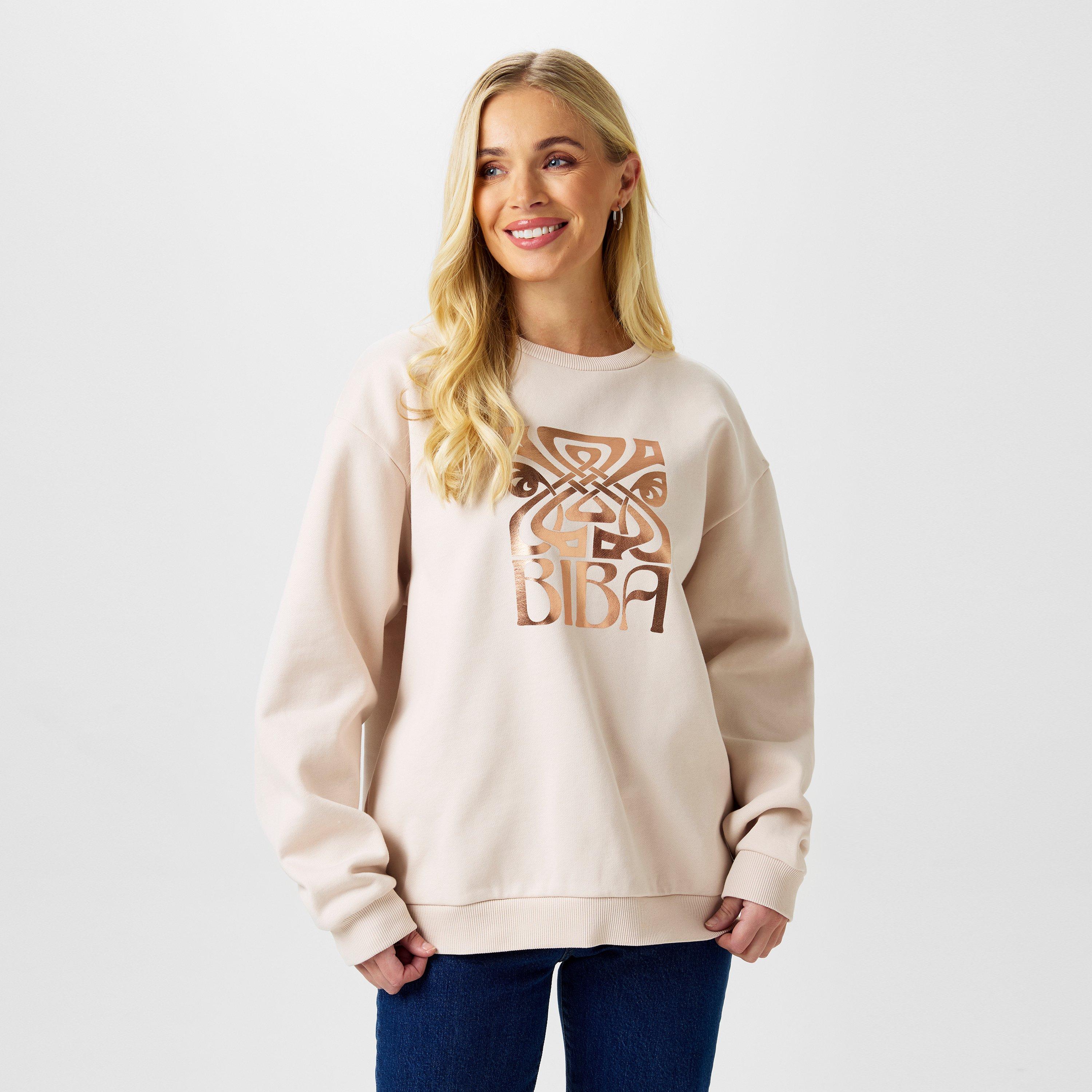 Biba Women's Logo Crew Sweatshirt - Cream - 8 (XS)