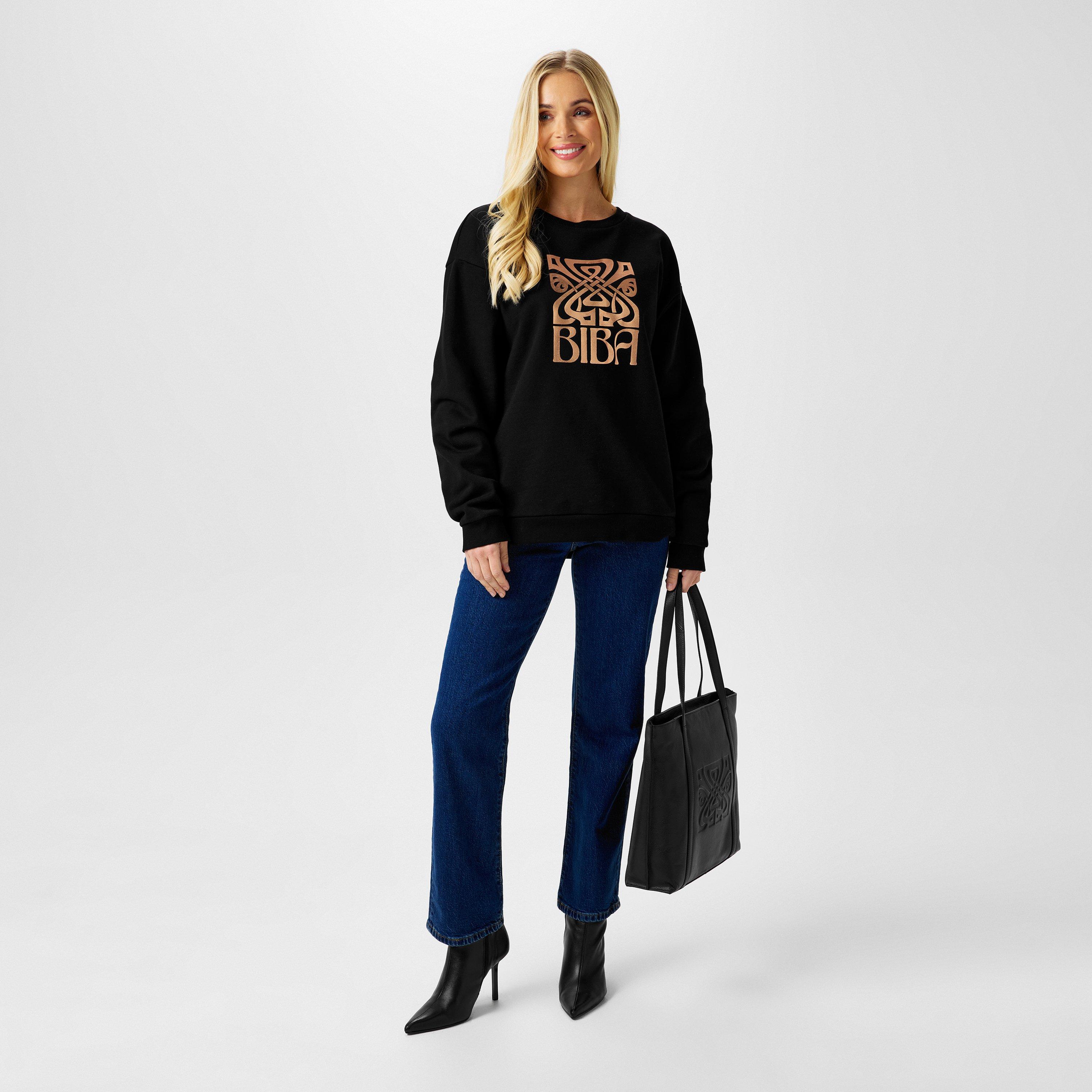Schwarz - Biba - Women's Logo Crew Sweatshirt - 4