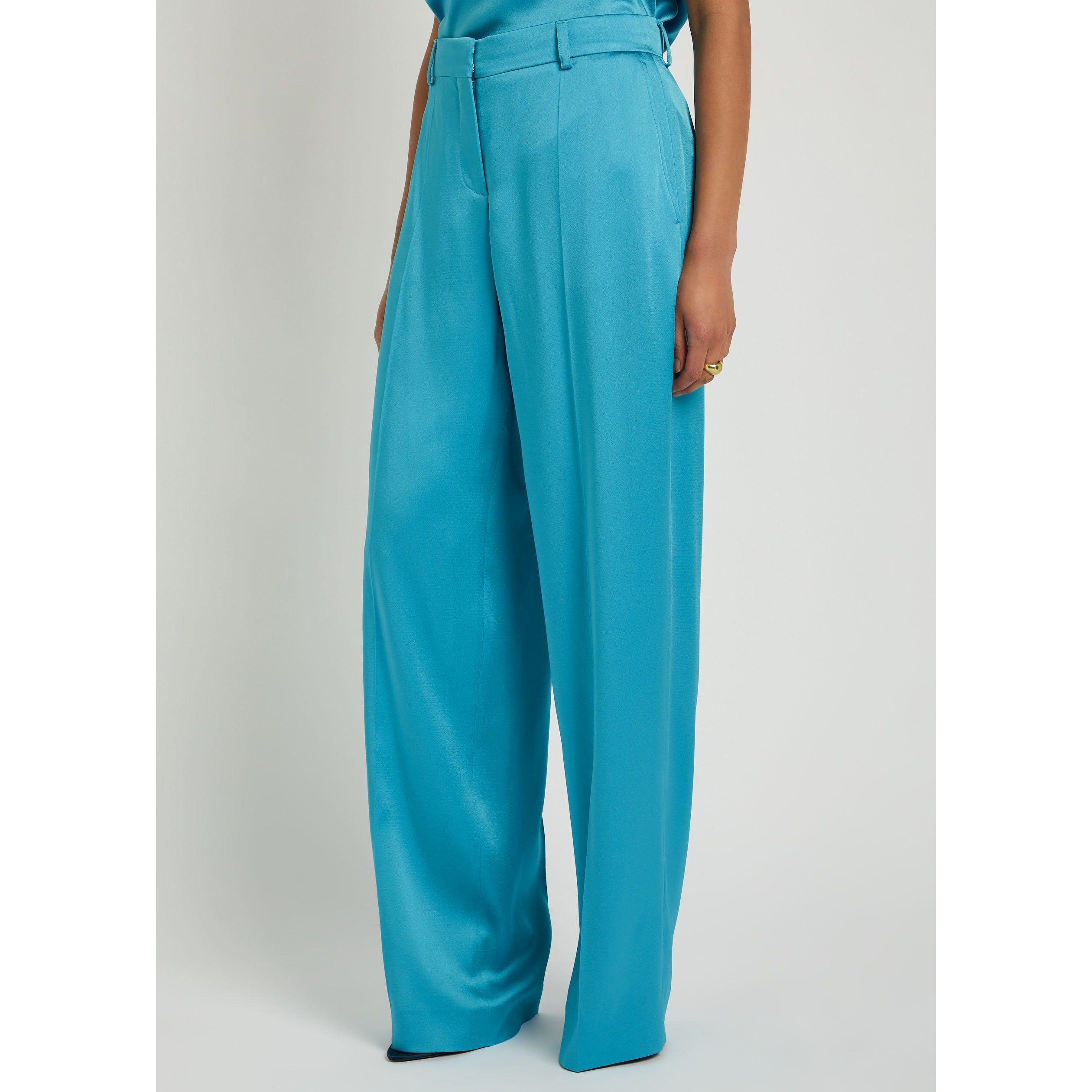 BLUE - Stella McCartney - SATIN DROP WAIST TROUSER - 2