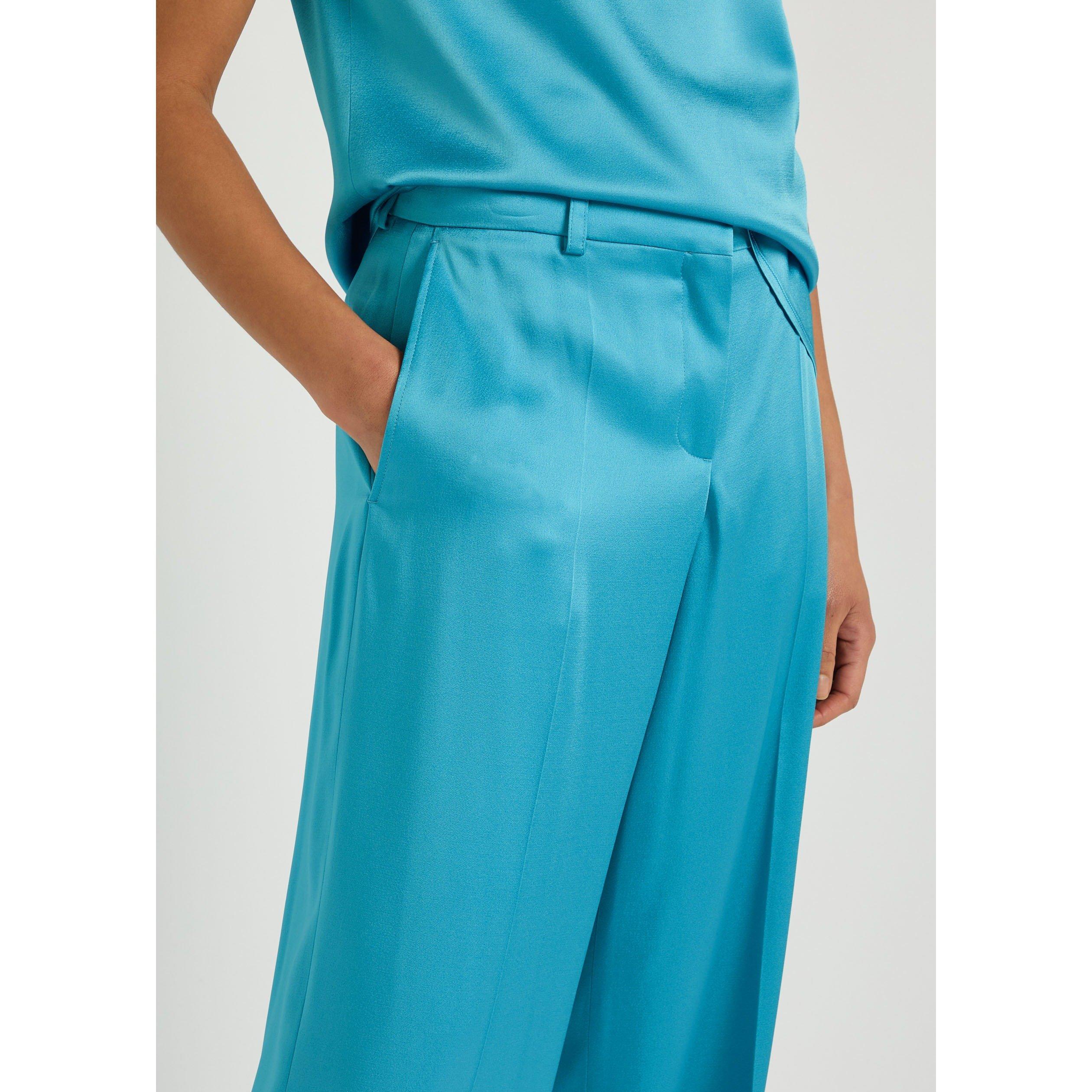 BLUE - Stella McCartney - SATIN DROP WAIST TROUSER - 4