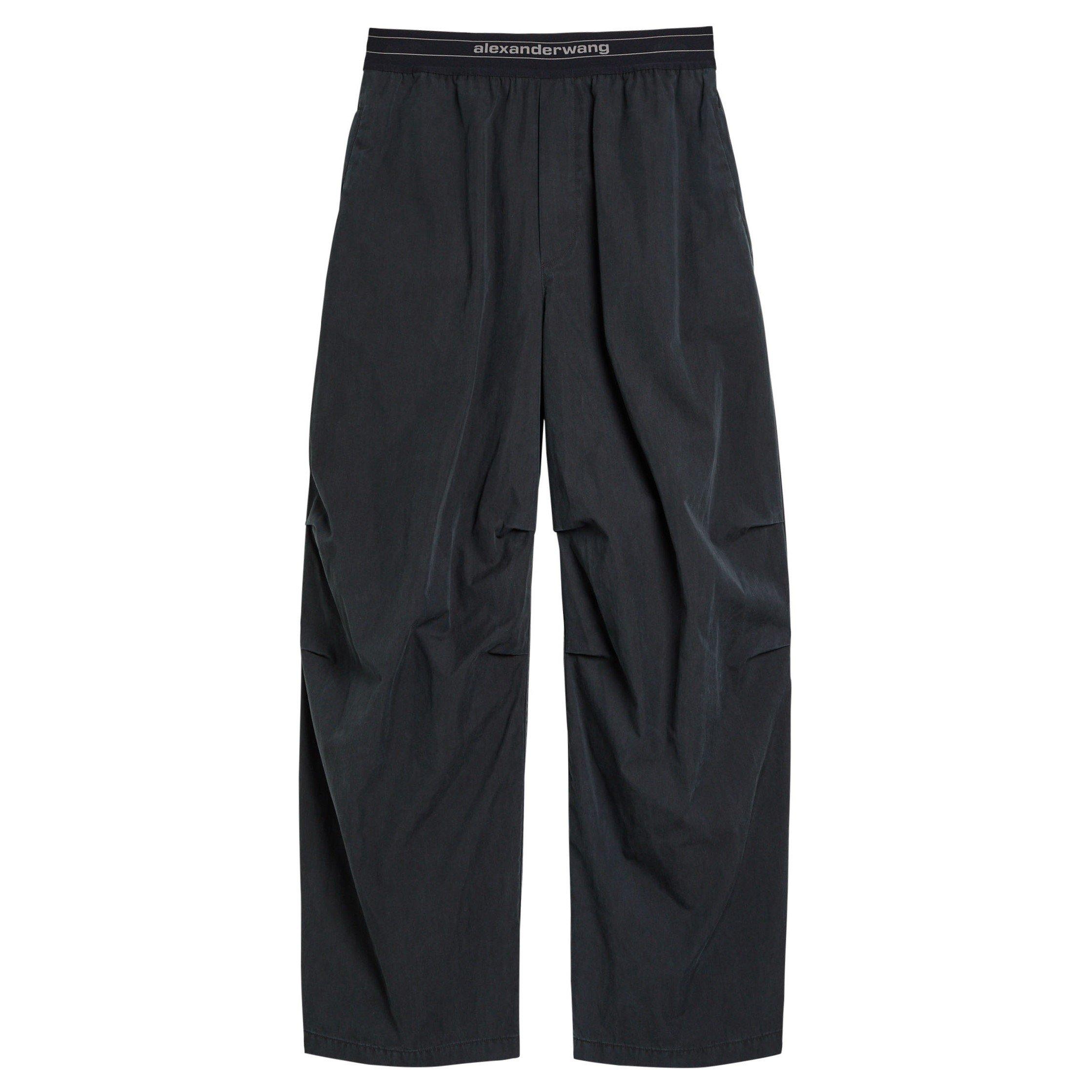 BLACK - Alexander Wang - MID RISE PLEATED KNEE PANT W/
