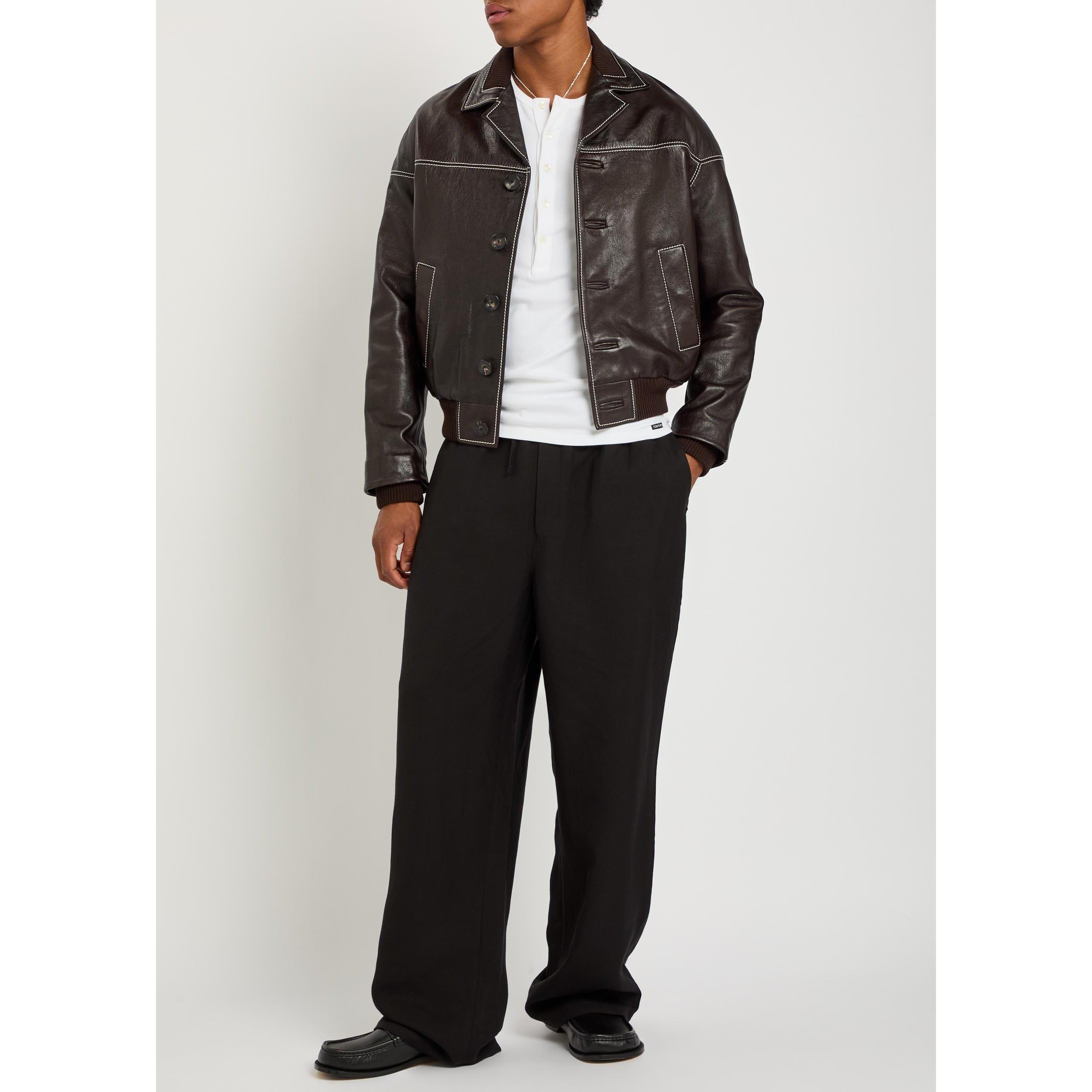 BLACK - AMI Paris - AMI ELASTICATED WAIST TROUSERS - 5