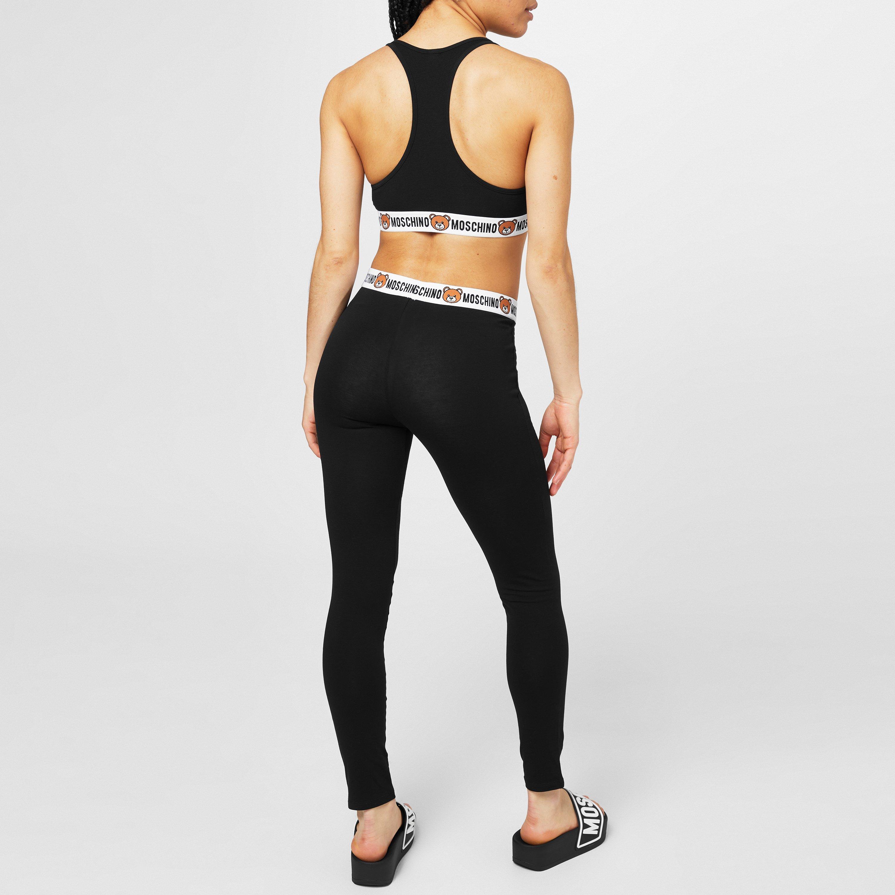 Black A0555 - Moschino - U-Bear Leggings - 4