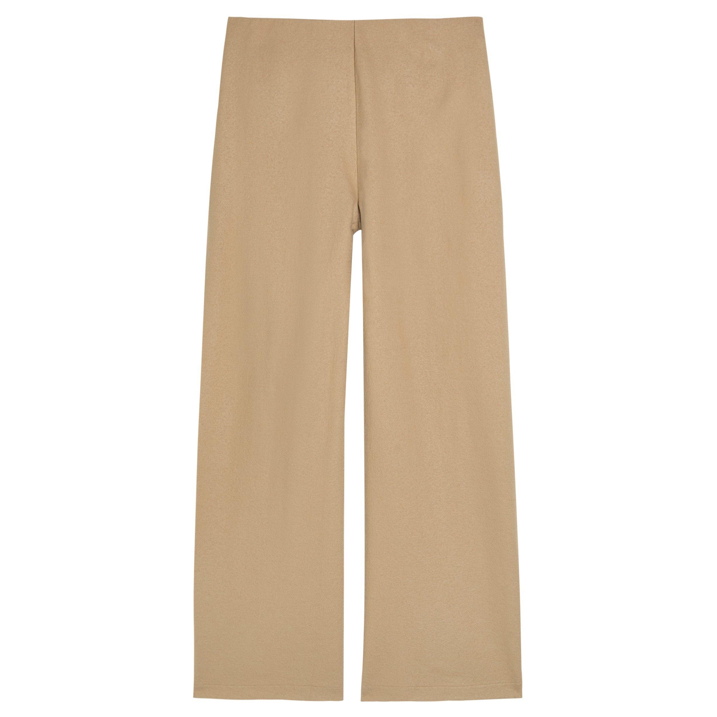 BEIGE - Eileen Fisher - TR WIDE LEG WOOL TROUSERS