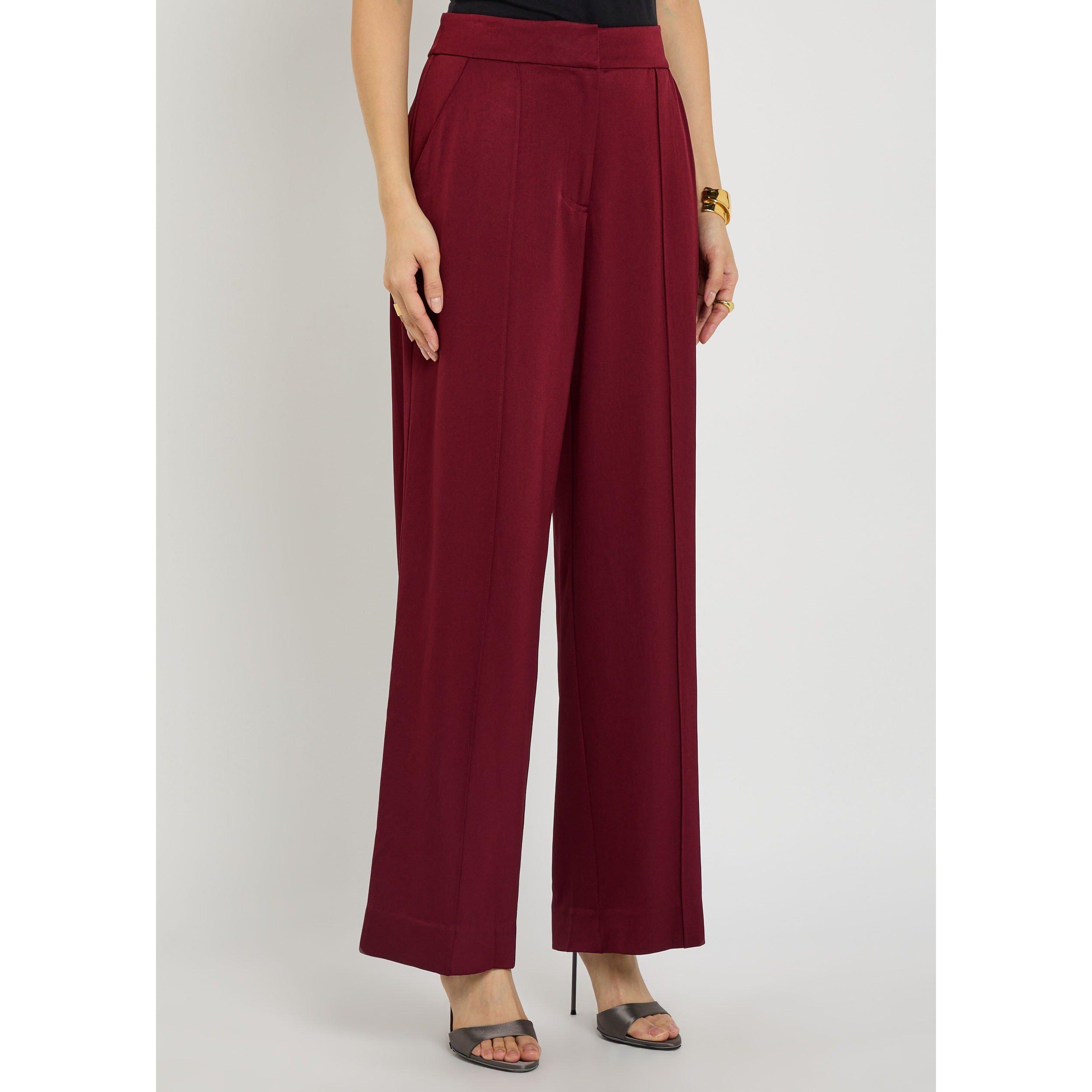 RED - Jonathan Simkhai - Women's Kyra High-Rise Satin Wide-Leg Trousers - 2