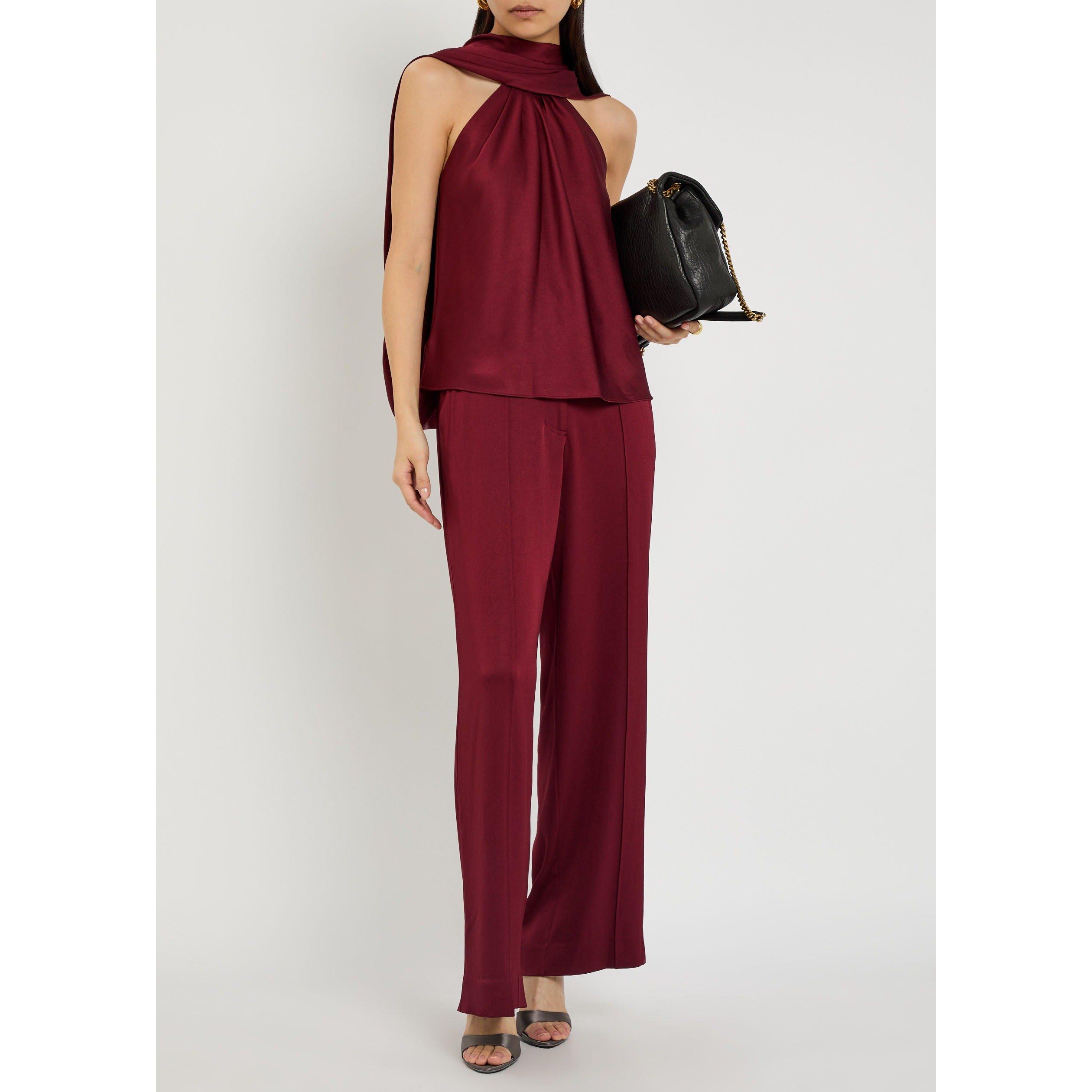 RED - Jonathan Simkhai - Women's Kyra High-Rise Satin Wide-Leg Trousers - 5